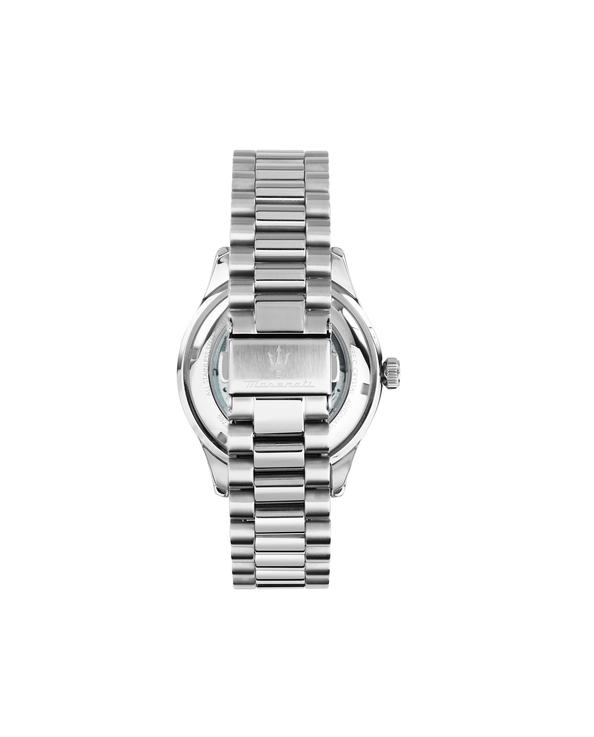 Reloj de hombre sorpasso r8823124002 automático de acero y correa plateada - Maserati - Plata Plata-3