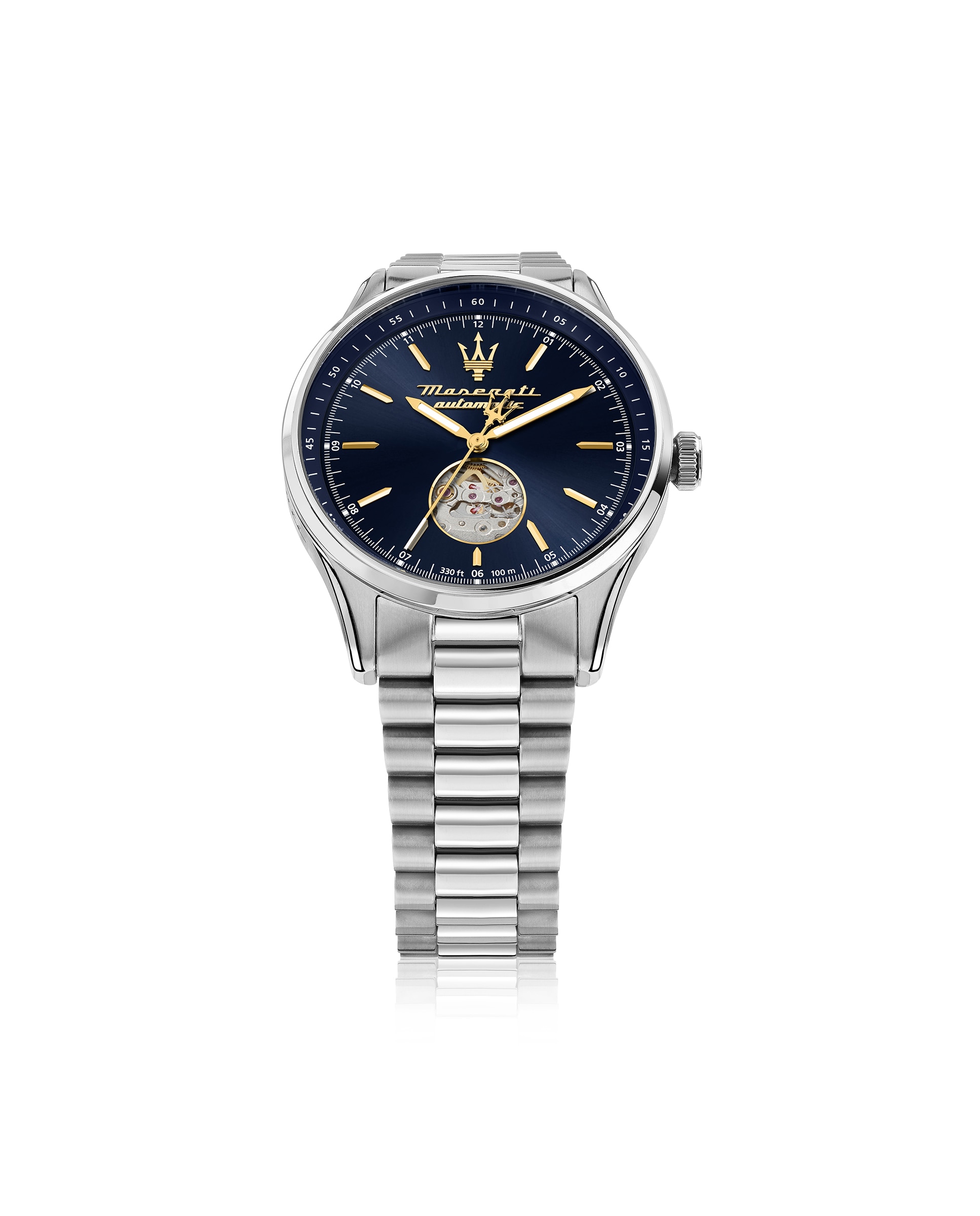 Reloj de hombre sorpasso r8823124002 automático de acero y correa plateada - Maserati - Plata Plata-6