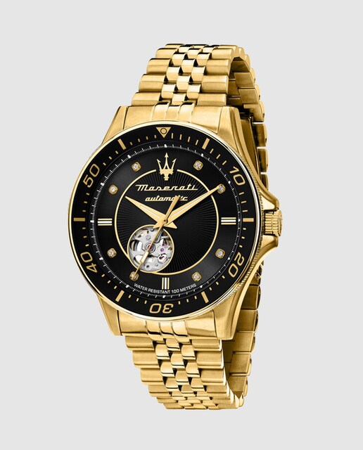 Imagen 0 de Reloj de hombre Sfida R8823140012 automático de acero y correa dorada