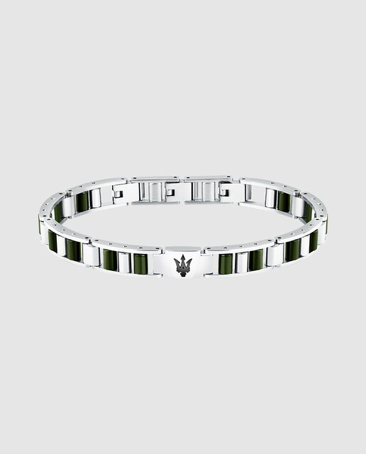 Imagen 0 de Pulsera de hombre Maserati de acero plateada