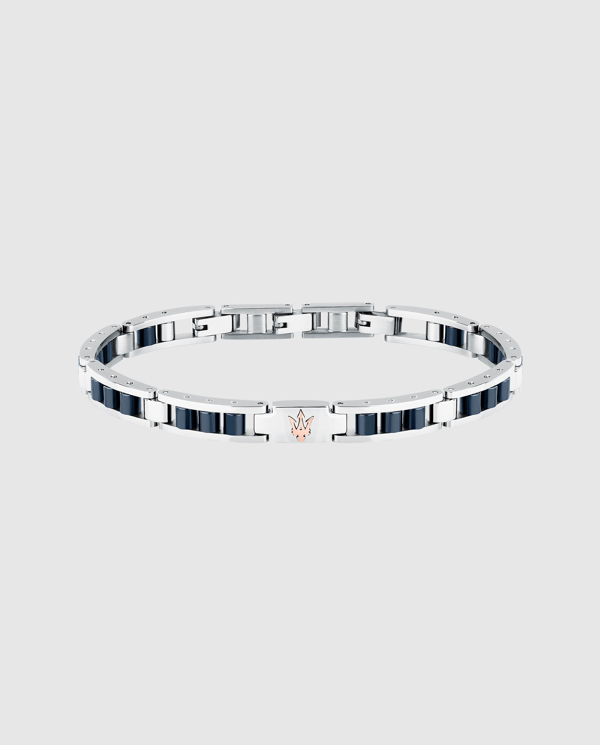 Imagen 0 de Pulsera de hombre maserati de acero plateada Plata