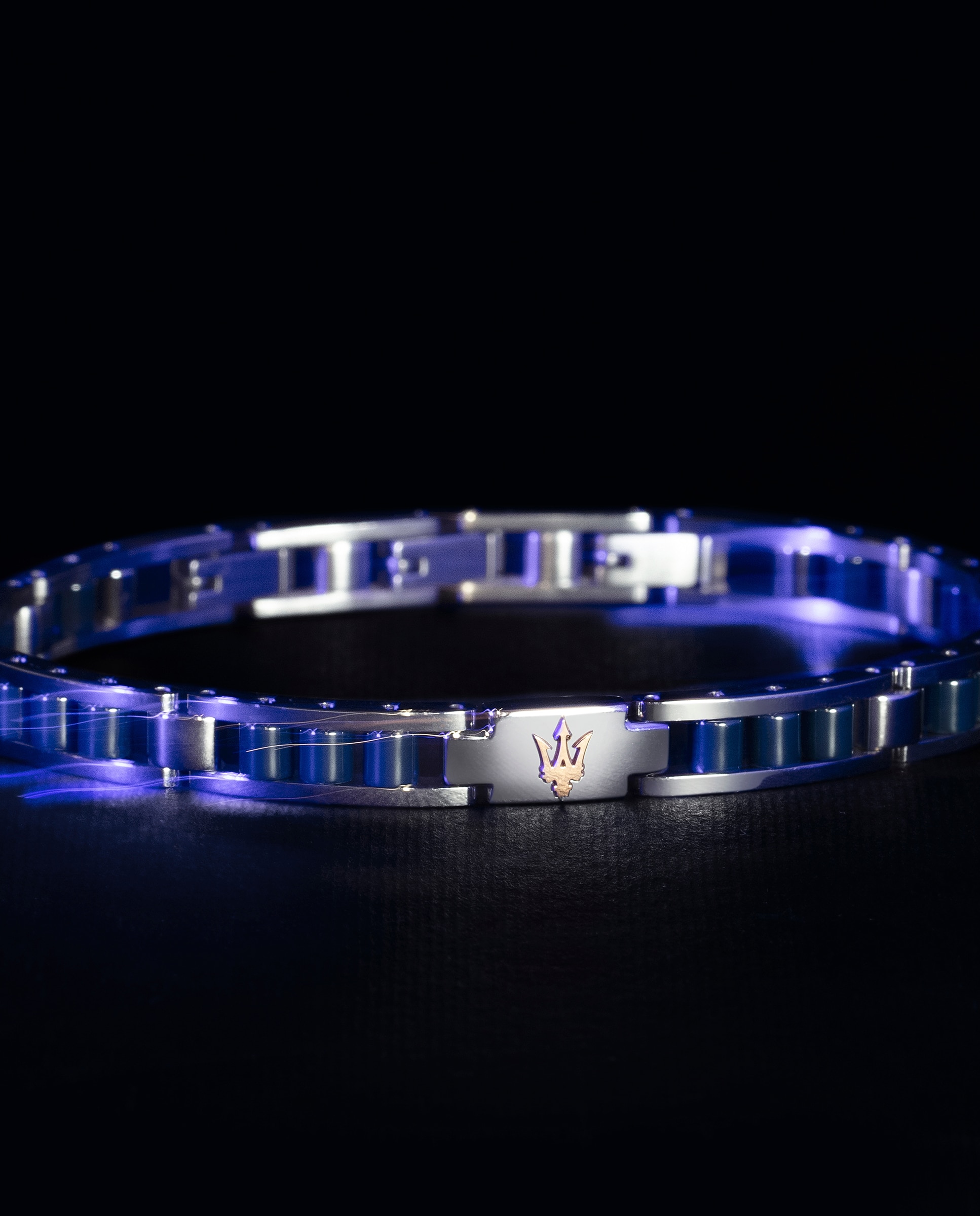 Pulsera de hombre maserati de acero plateada - Plata Plata-6