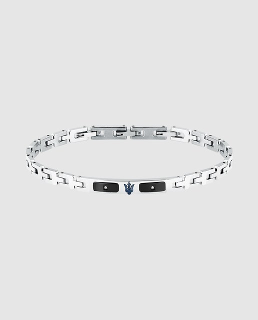 Imagen 0 de Pulsera de hombre Maserati de acero plateada