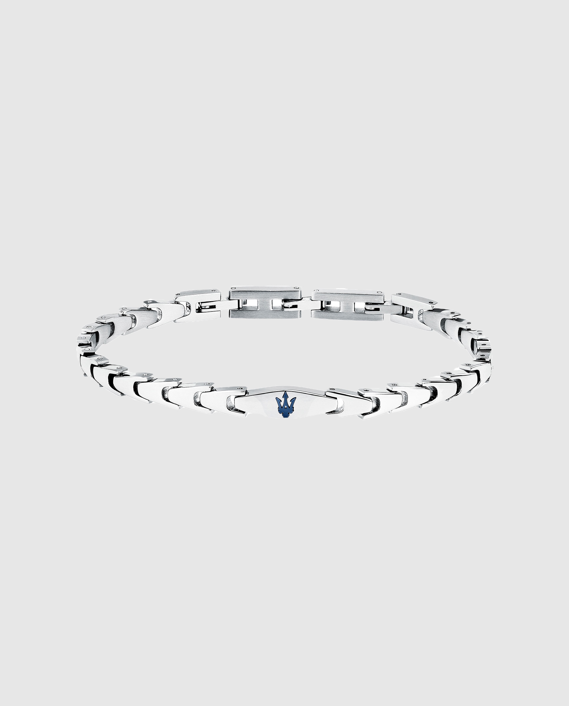 Imagen 0 de Pulsera de hombre maserati de acero plateada Plata