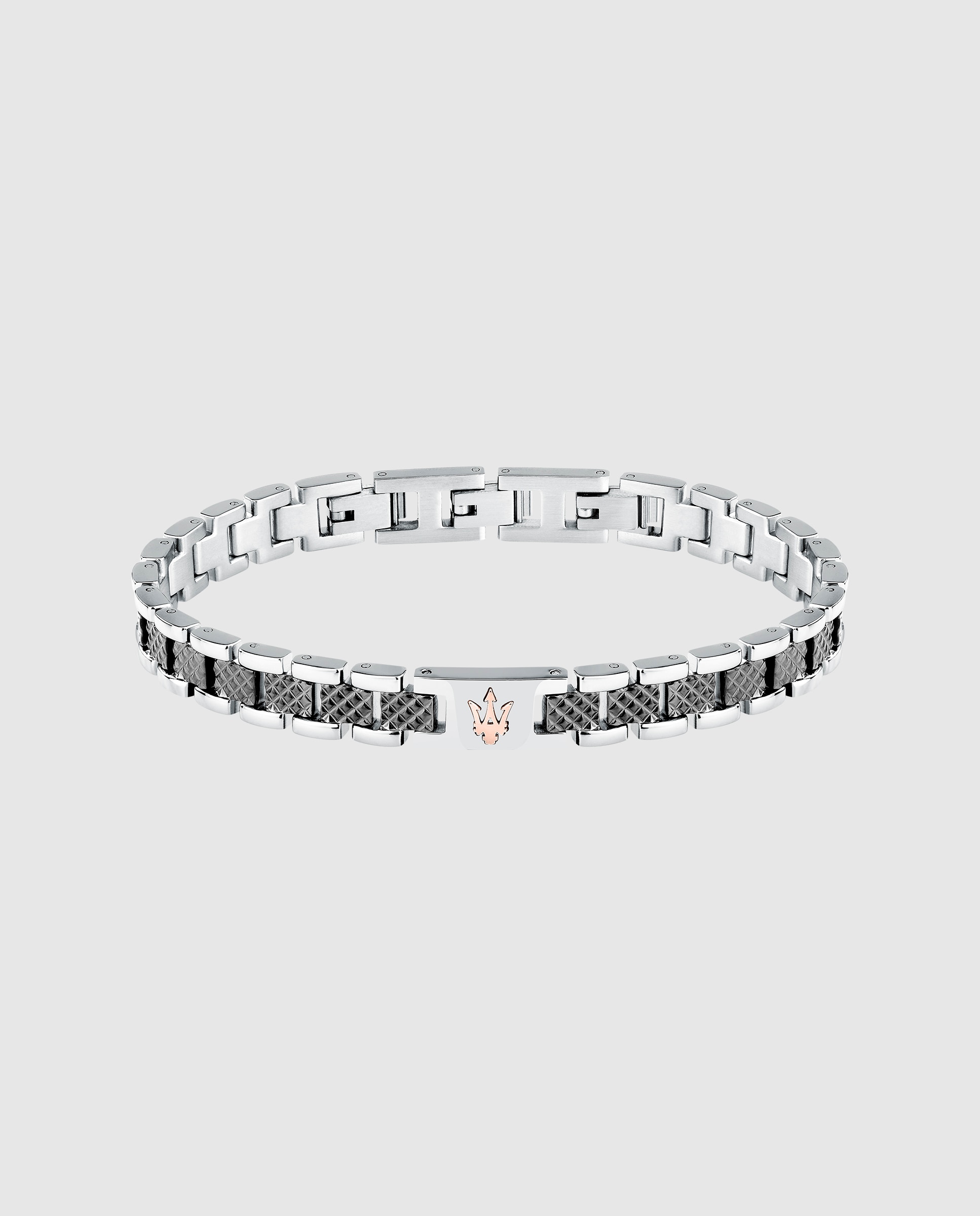 Imagen 0 de Pulsera de hombre Maserati de acero plateada Plata