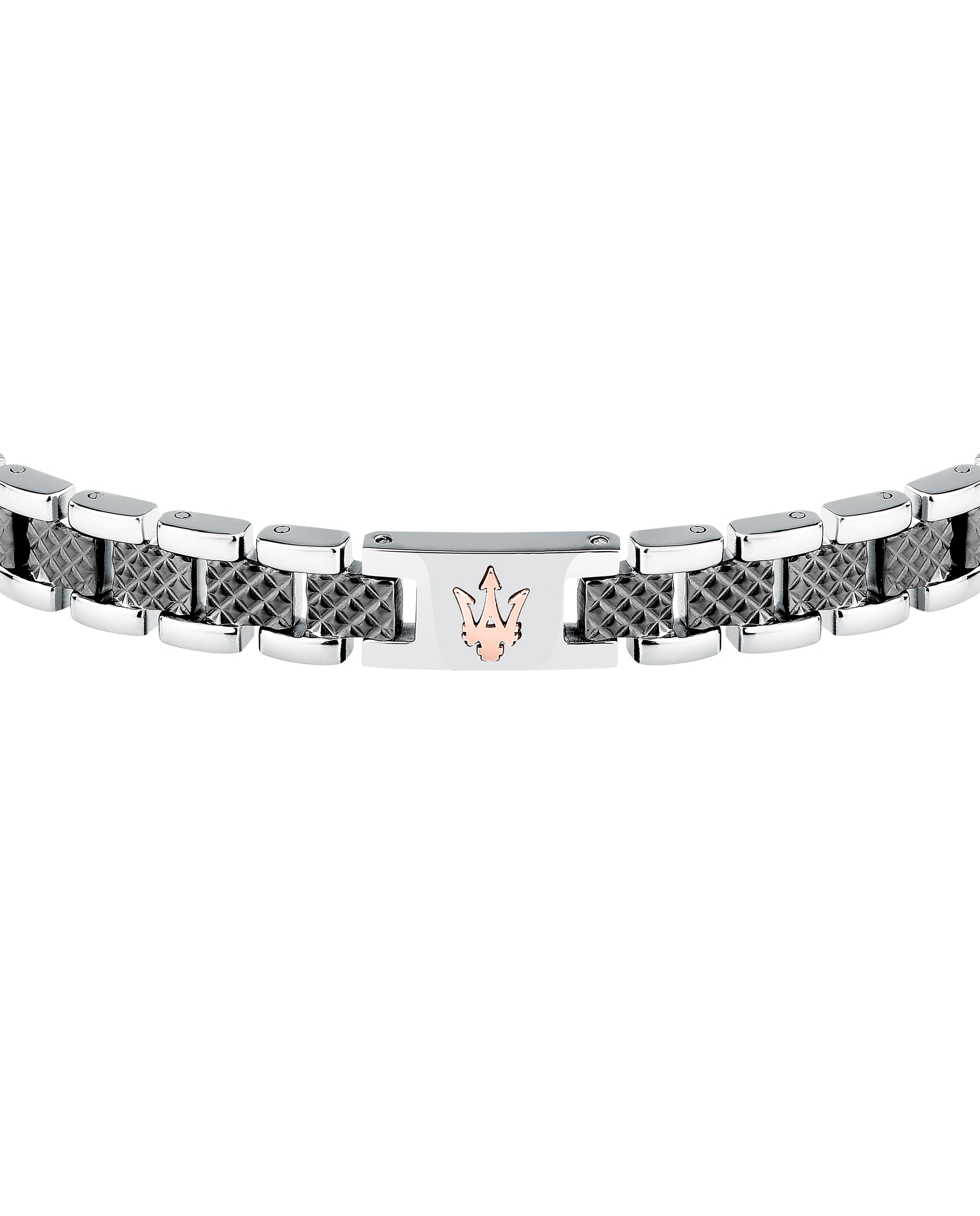 Pulsera de hombre maserati de acero plateada - Plata Plata-2