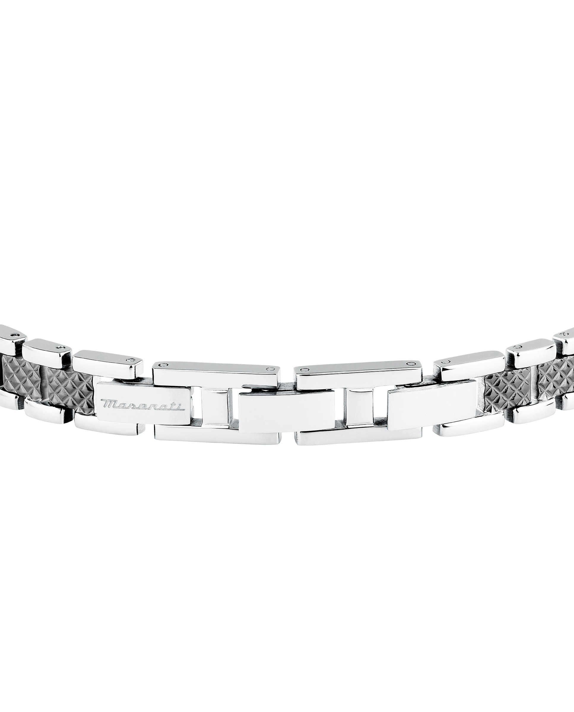 Pulsera de hombre maserati de acero plateada - Plata Plata-3