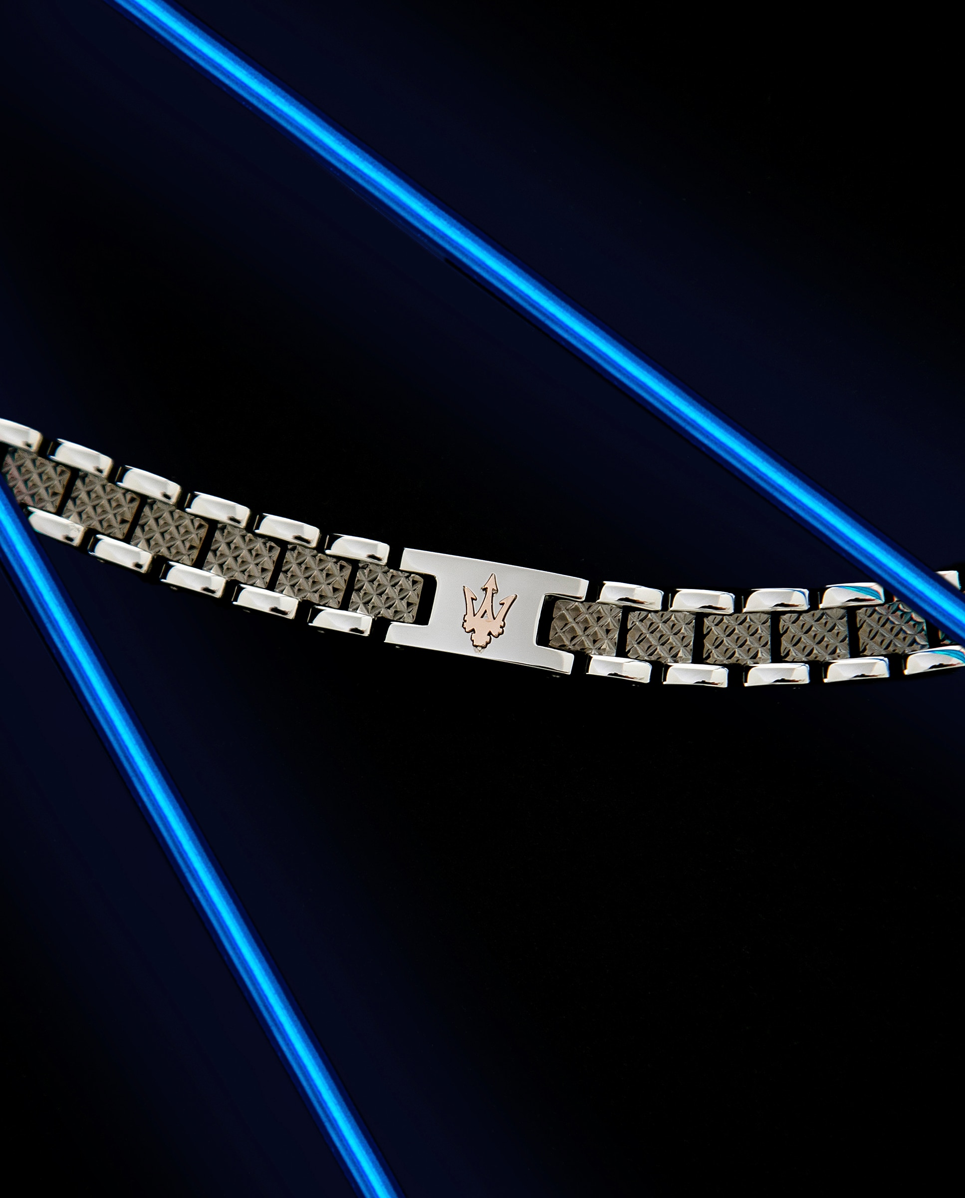 Pulsera de hombre maserati de acero plateada - Plata Plata-6