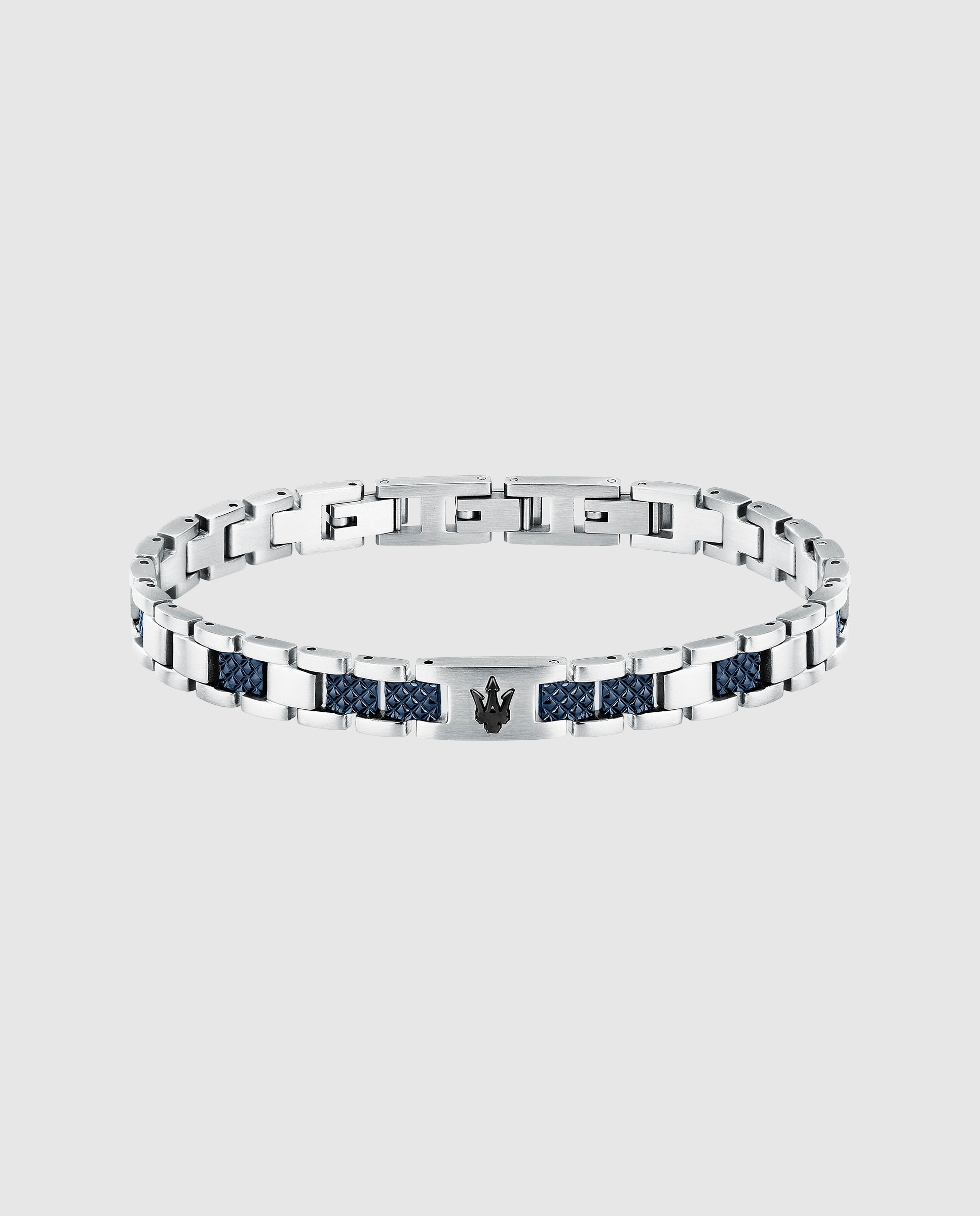 Imagen 0 de Pulsera de hombre maserati de acero plateada Plata