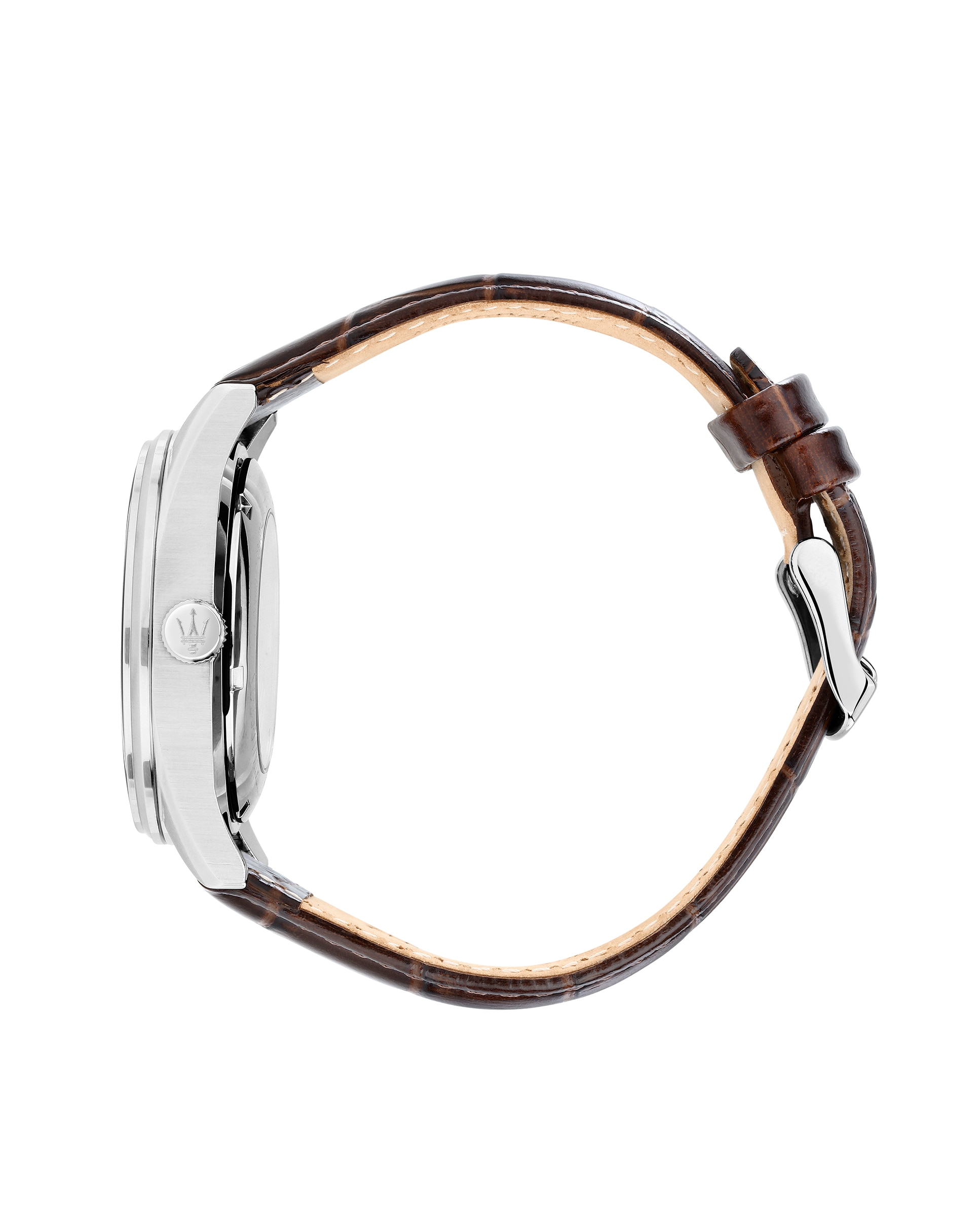 Reloj de hombre sorpasso r8821124002 automático de piel y correa - Maserati - Marrón Marrón-2