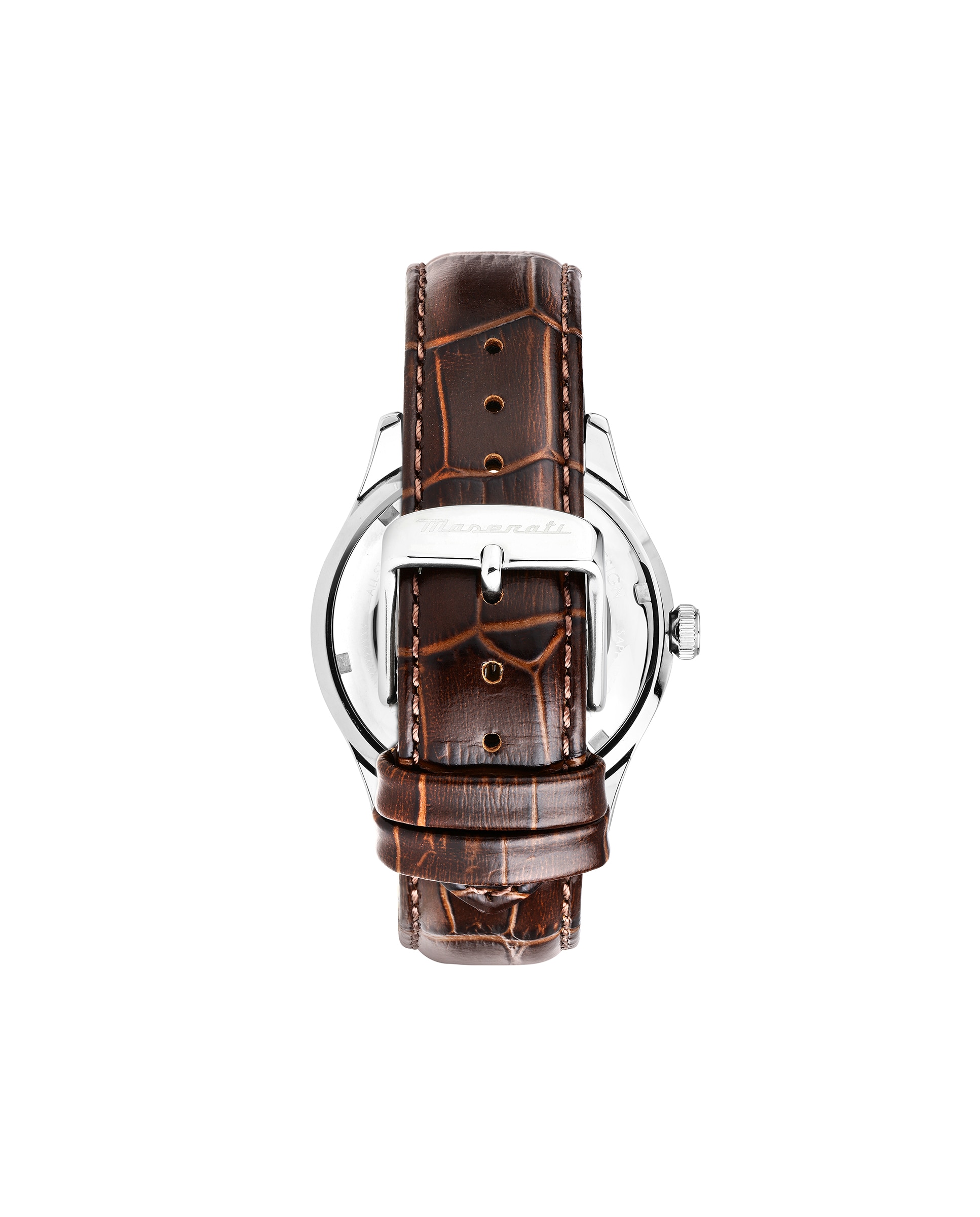 Reloj de hombre sorpasso r8821124002 automático de piel y correa - Maserati - Marrón Marrón-3