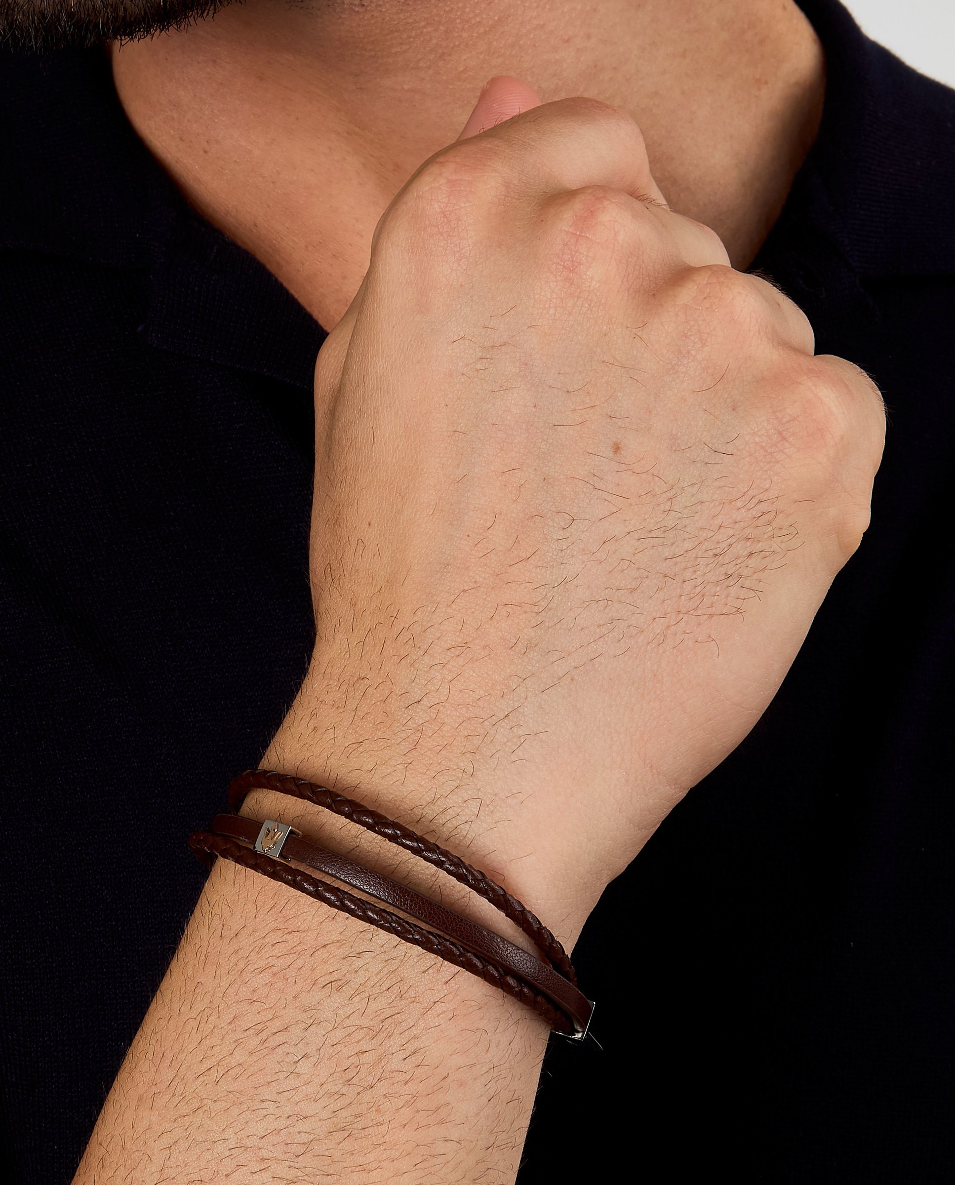 Imagen 5 de Pulsera de hombre varis de acero plateada - Maserati - Plata Plata
