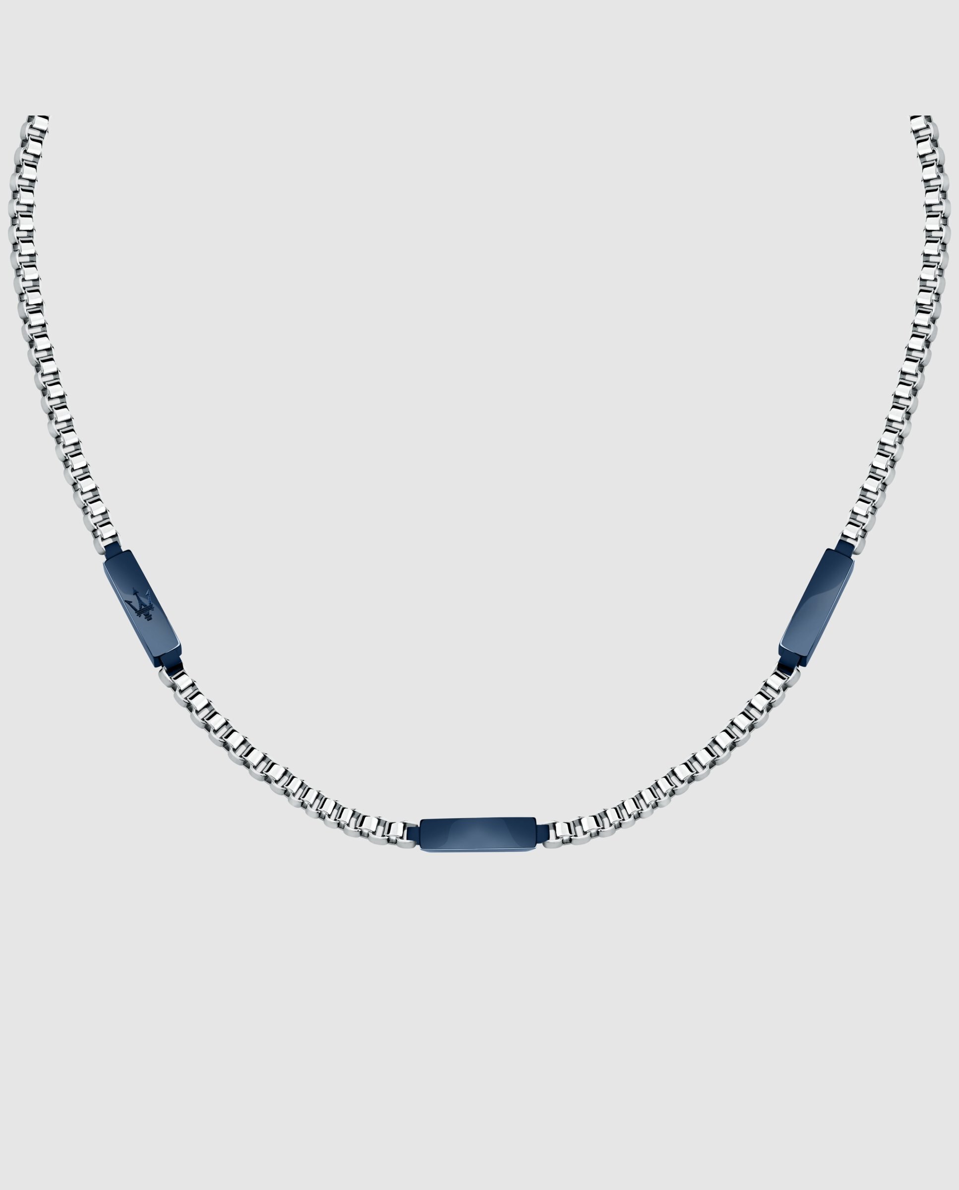 Imagen 0 de Cadena de hombre varis de acero plateado Plata