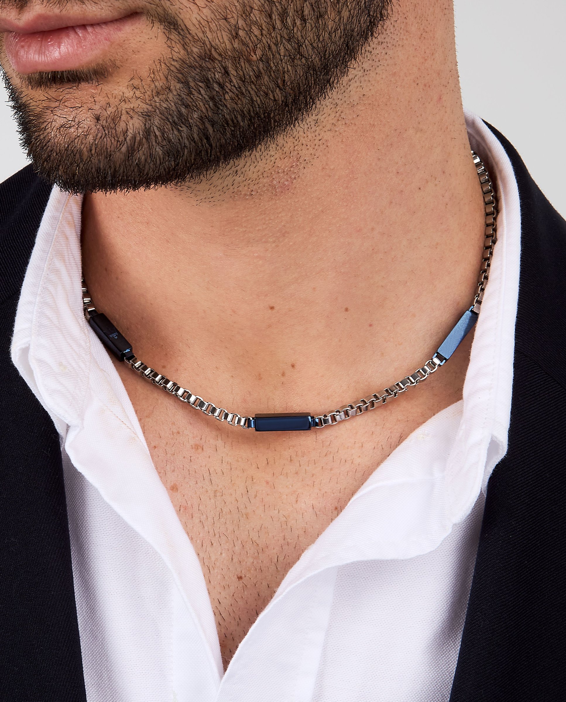 Cadena de hombre varis de acero plateado - Maserati - Plata Plata-5