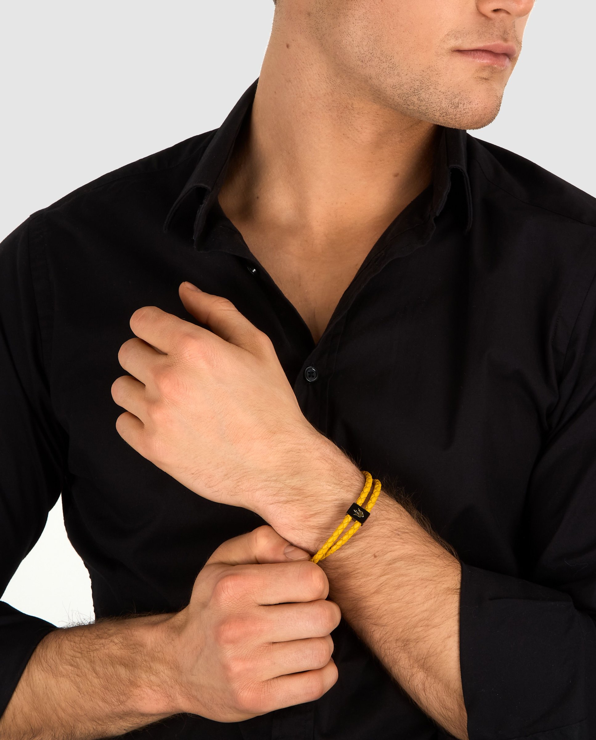 Pulsera de hombre varis de polipiel negra - Maserati - Negro Negro-4