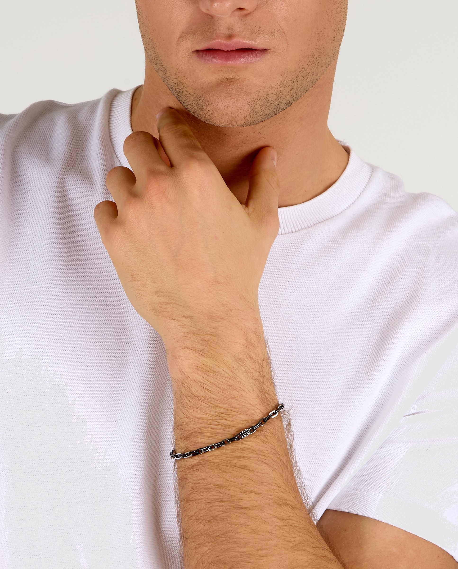 Pulsera de hombre varis de acero plateada Plata Maserati Plata-4
