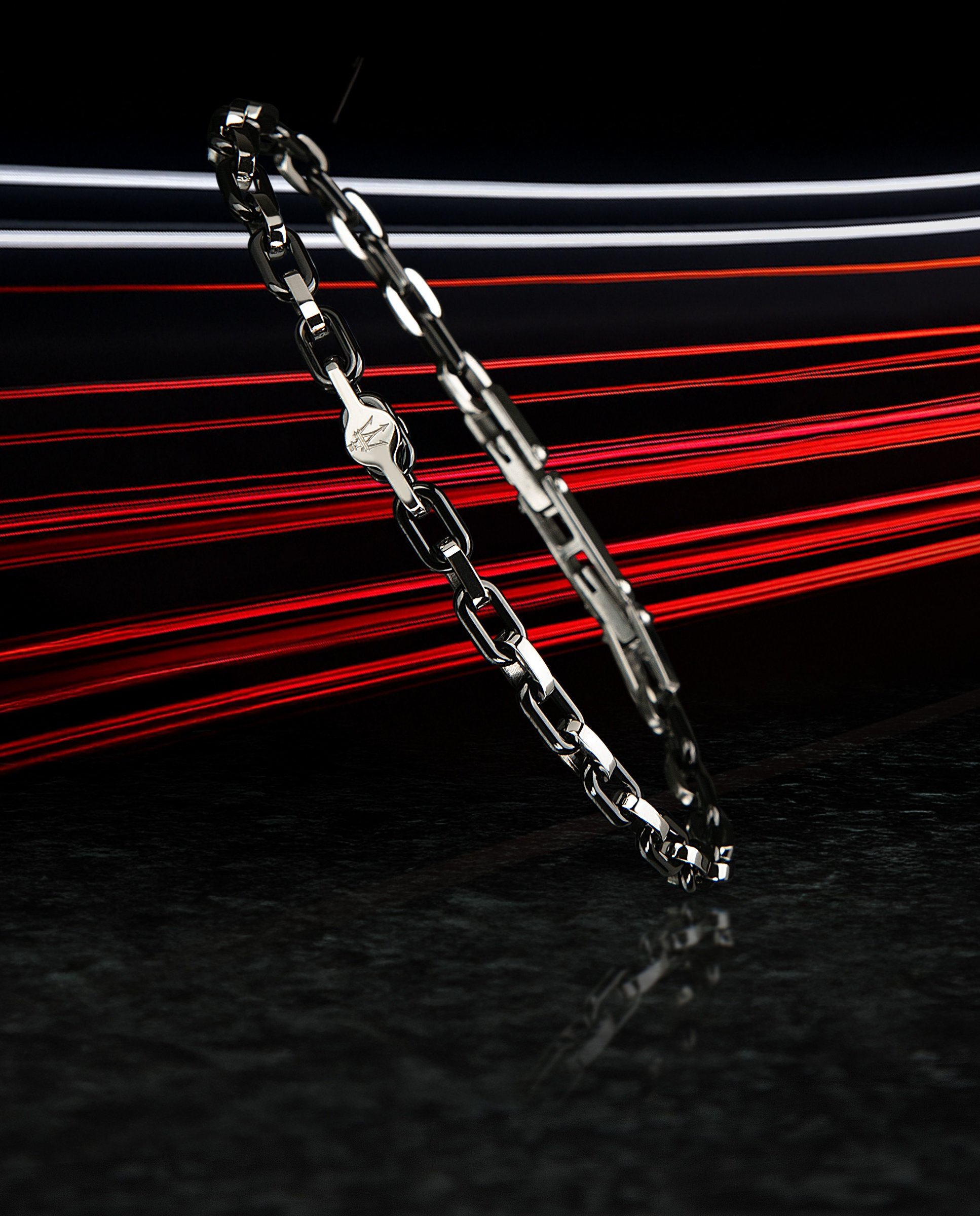 Pulsera de hombre varis de acero plateada Plata Maserati Plata-6