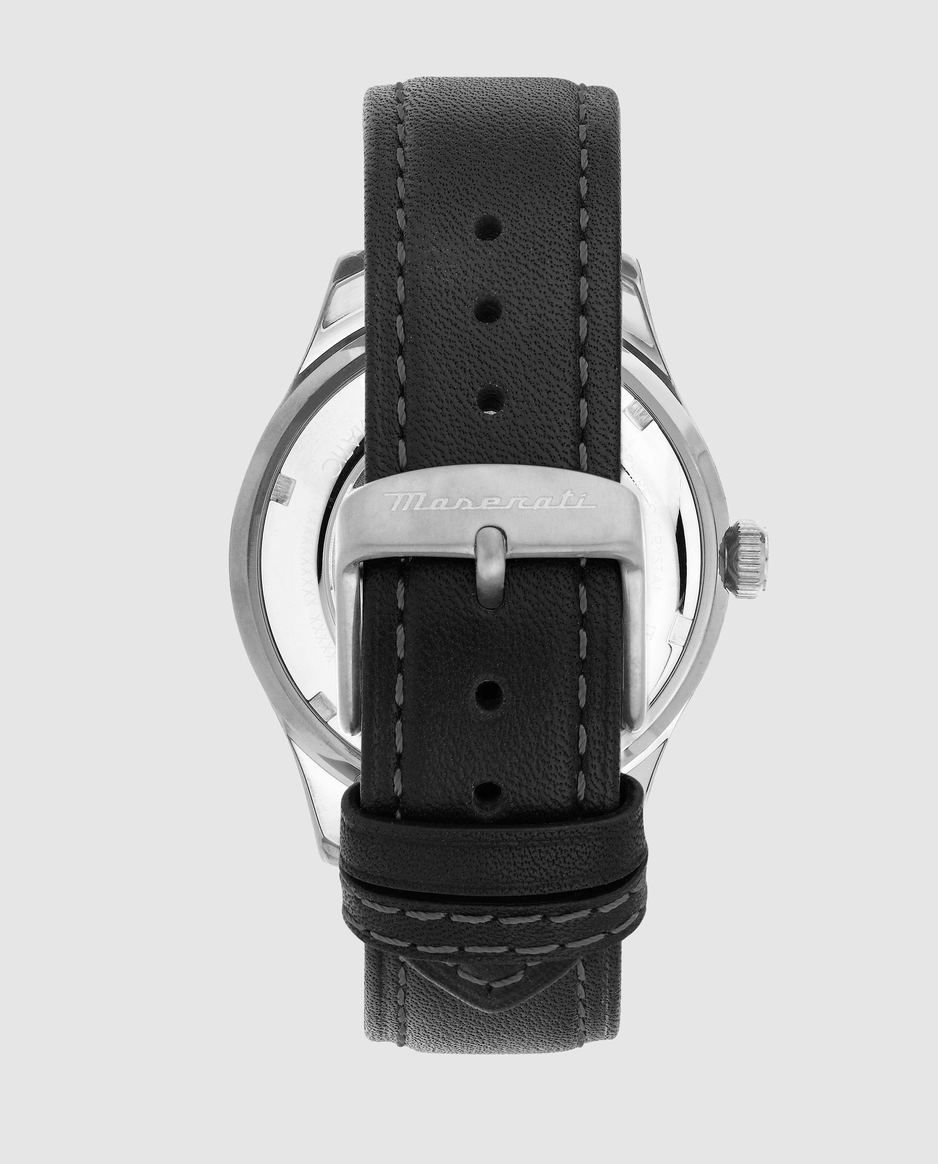 Reloj de hombre sorpasso r8821124004 automático de piel y correa negra - Maserati - Negro Negro-3