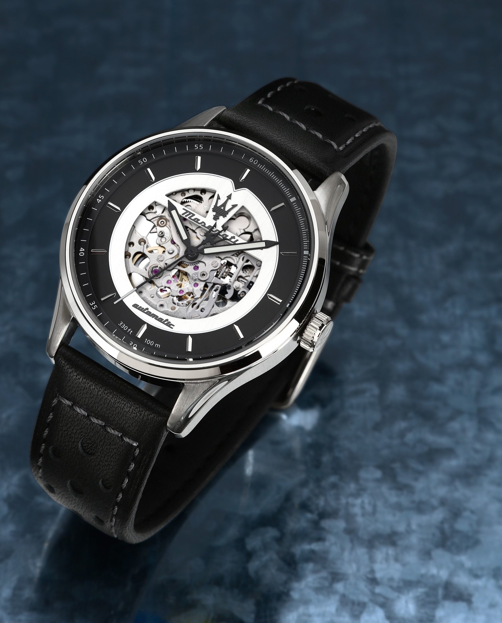 Reloj de hombre sorpasso r8821124004 automático de piel y correa negra - Maserati - Negro Negro-5