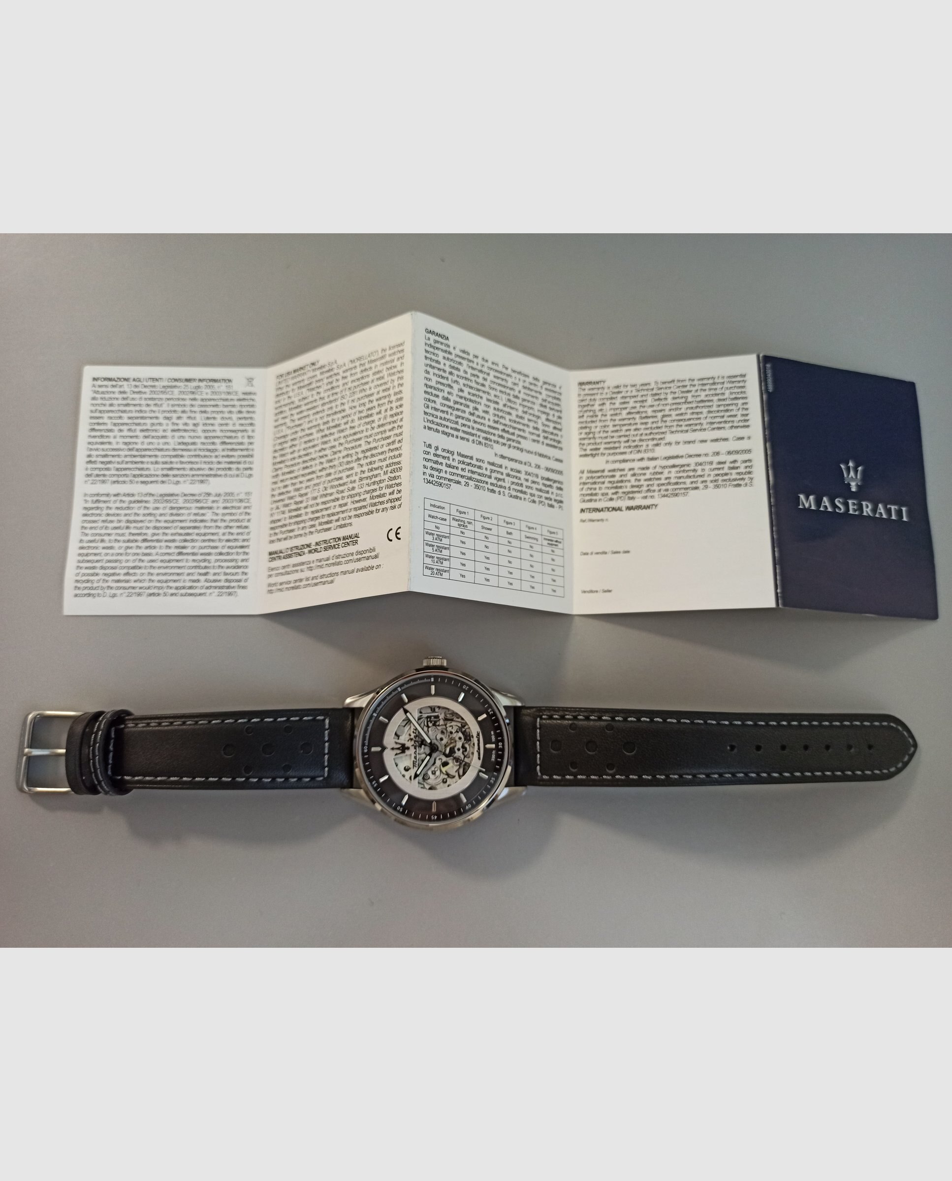 Reloj de hombre sorpasso r8821124004 automático de piel y correa negra - Maserati - Negro Negro-6