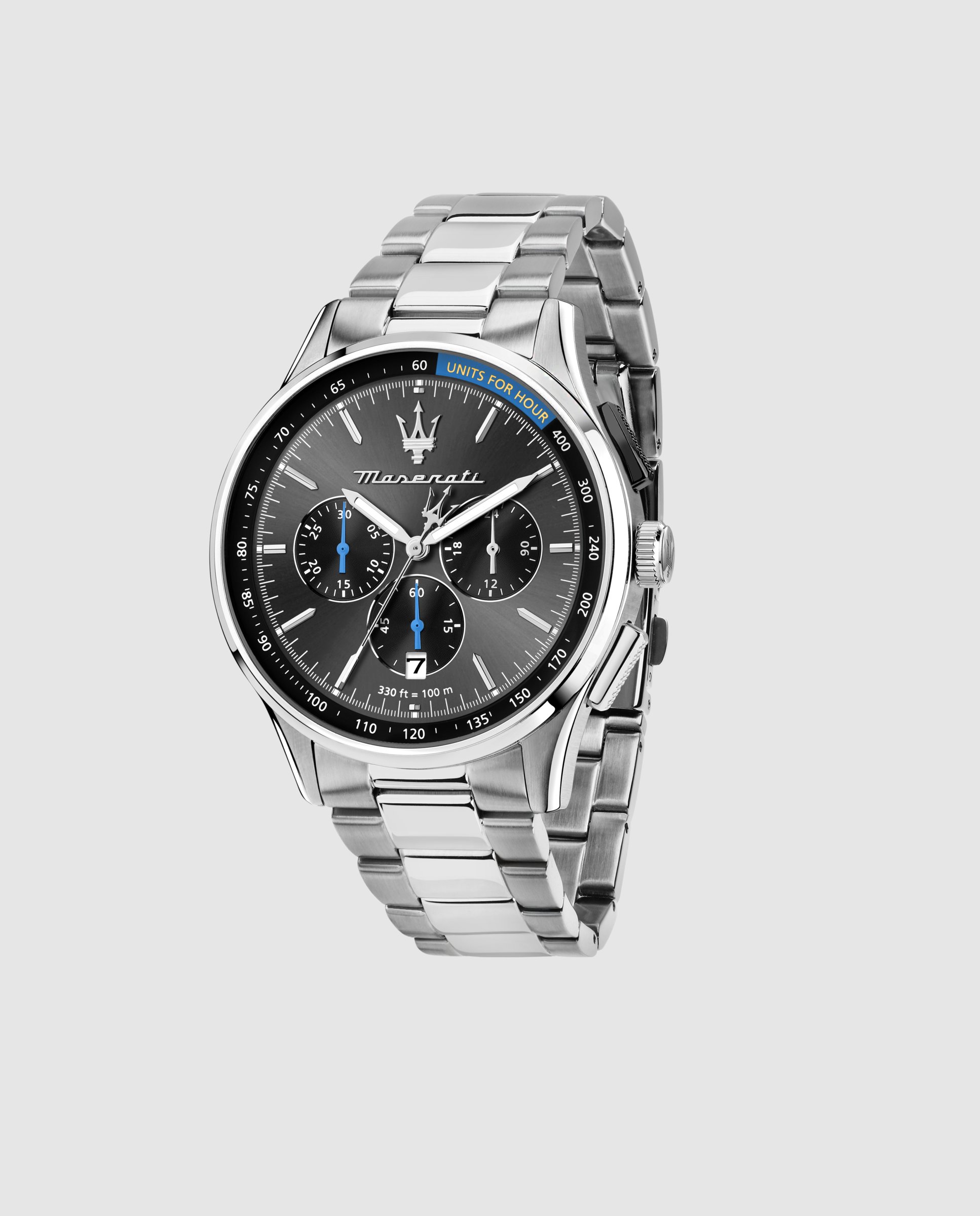 Imagen 0 de Reloj de hombre sorpasso r8873624008 de acero y correa plateada Plata