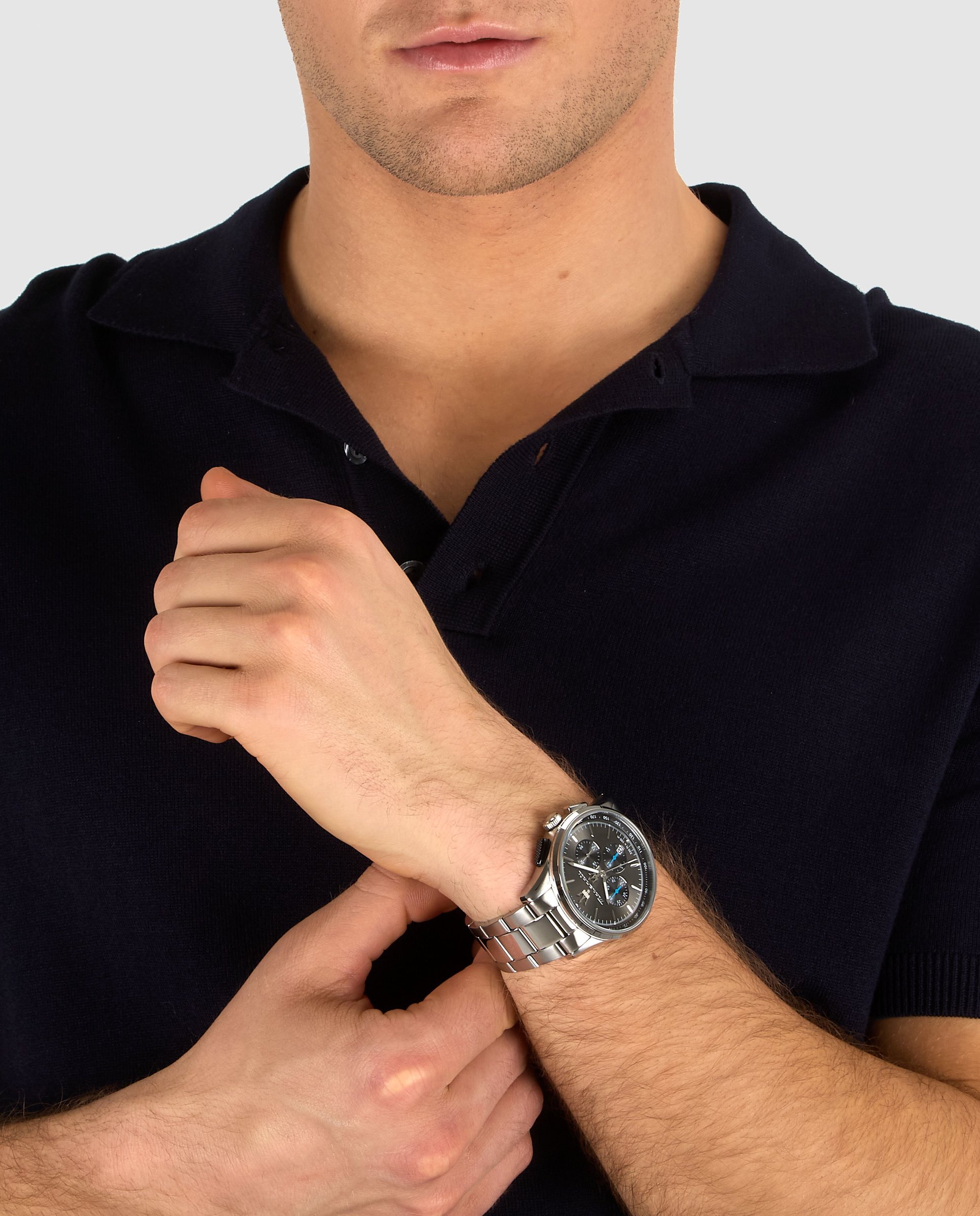Reloj de hombre sorpasso r8873624008 de acero y correa plateada - Maserati - Plata Plata-4