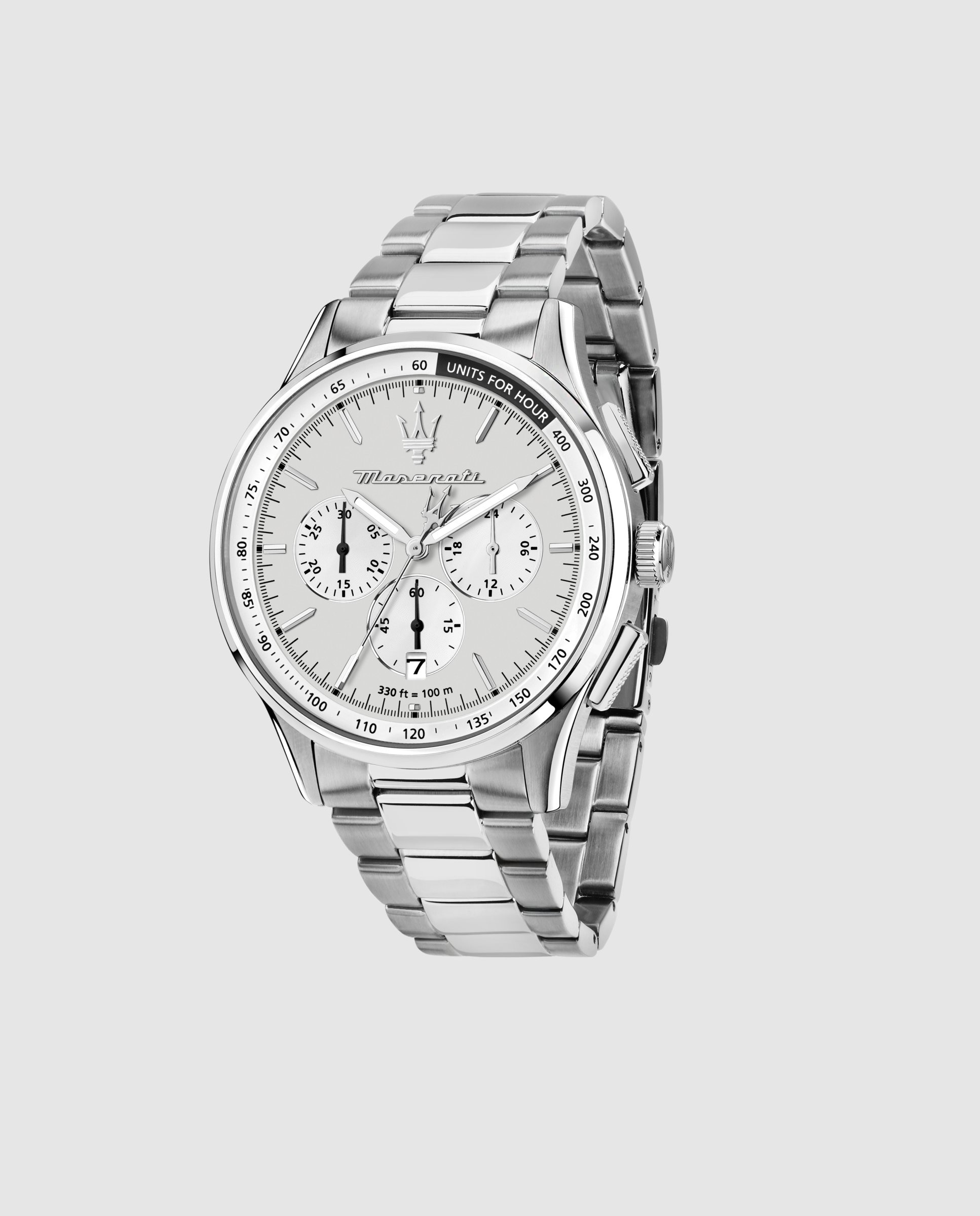 Imagen 0 de Reloj de hombre sorpasso r8873624013 de acero y correa plateada Plata