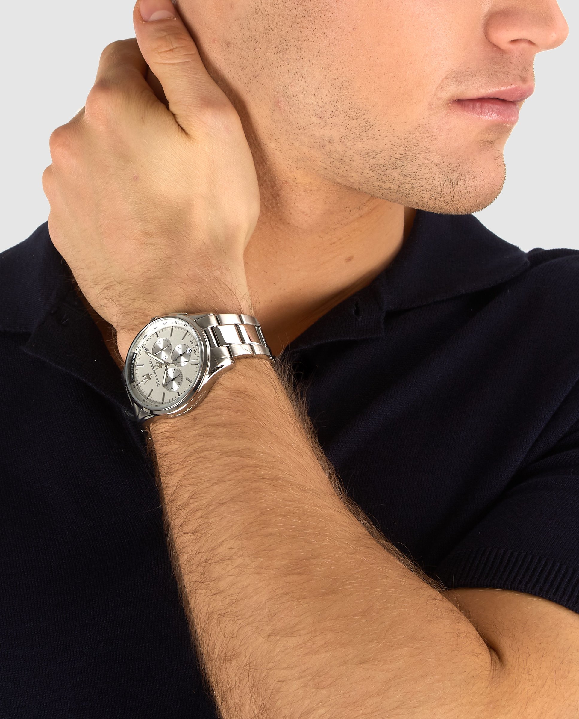 Reloj de hombre sorpasso r8873624013 de acero y correa plateada - Maserati - Plata Plata-4