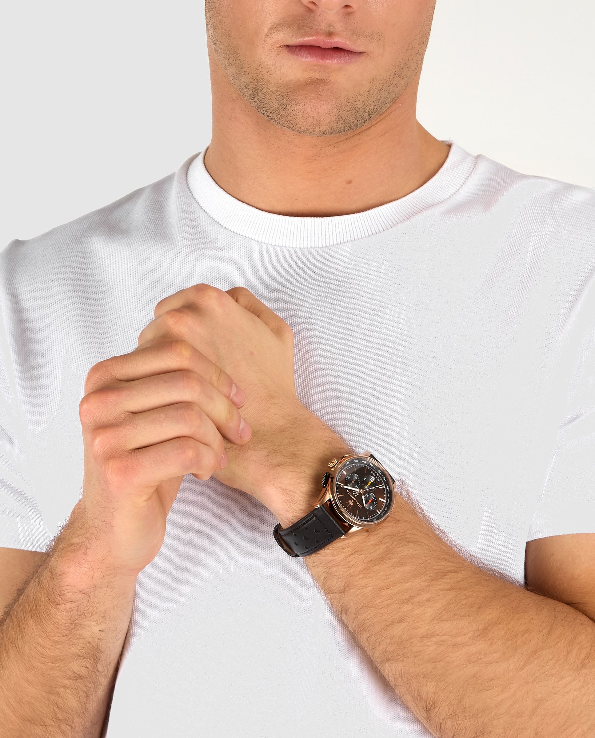 Reloj de hombre sorpasso r8871624011 de piel y correa negra - Maserati - Negro Negro-4