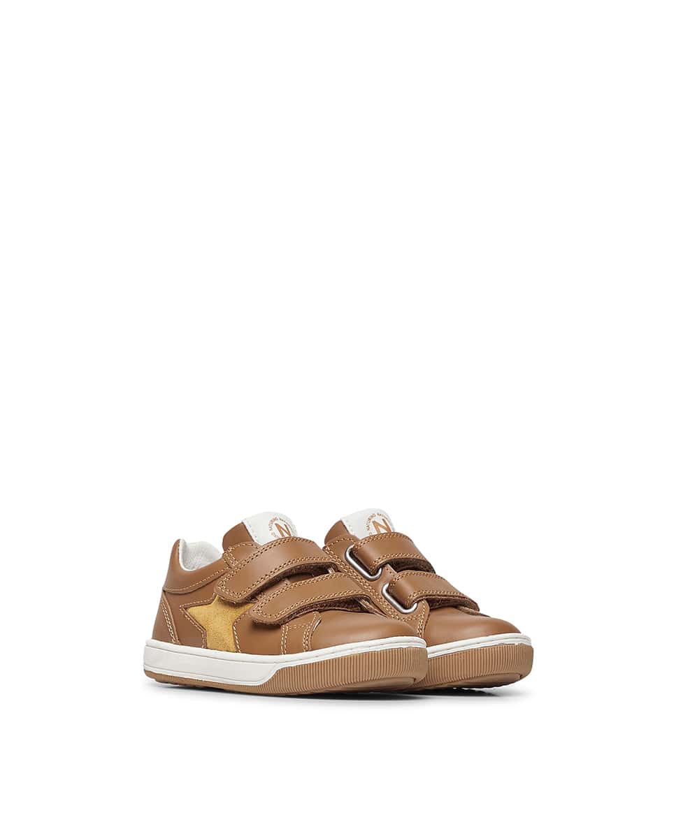 Zapatillas Barefoot Naturino - Piel Y Tejido - Suela Flexible De Goma - Doble Cierre