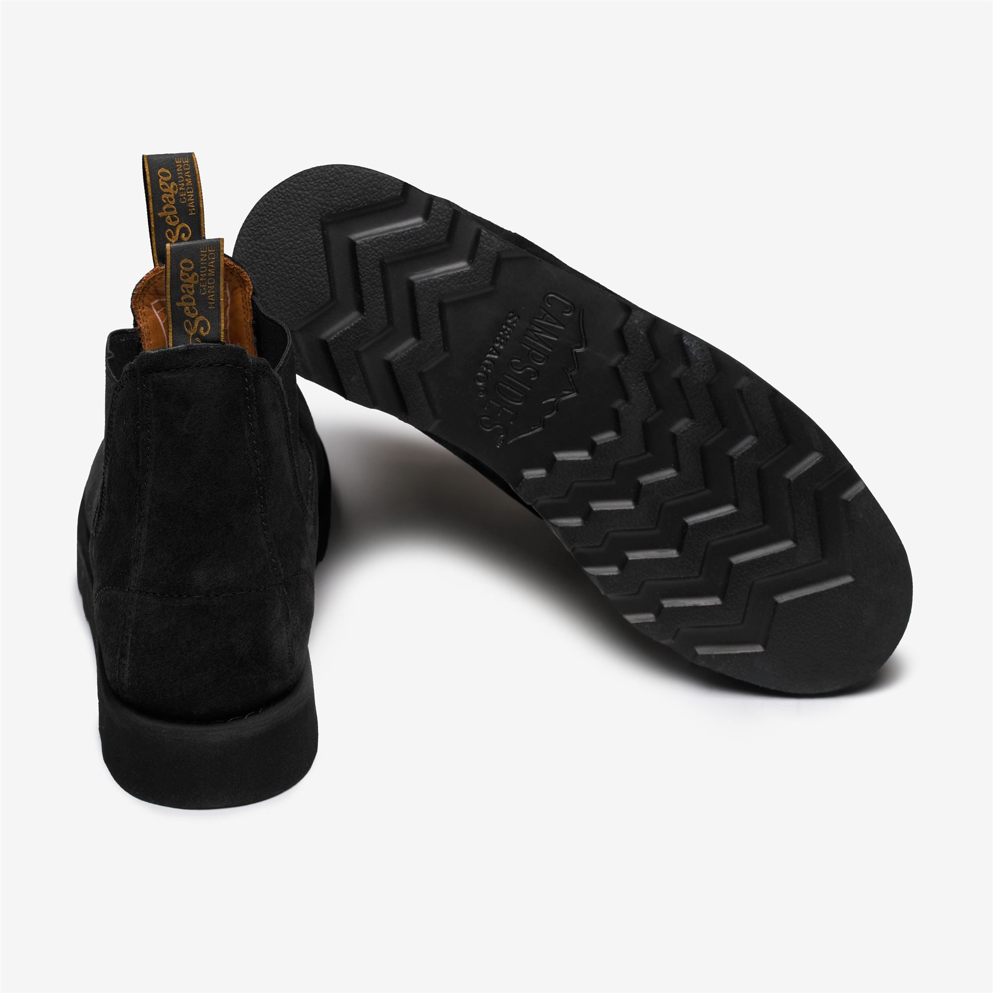 Imagen 4 de Botines chelsea de hombre de ante con cierre elástico - Sebago - Negro Negro