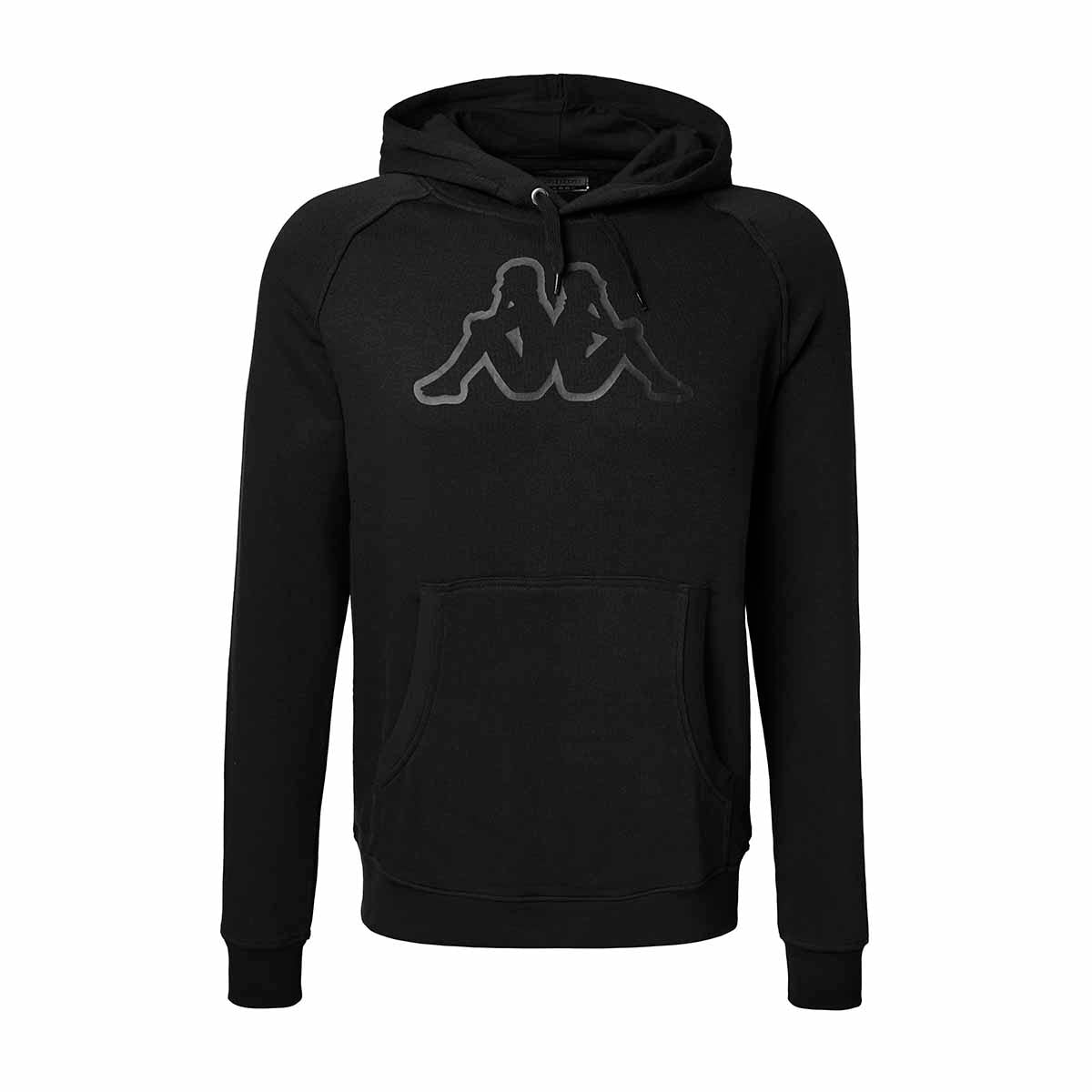 Kappa Sudadera de hombre Zaiver Negro / Gris