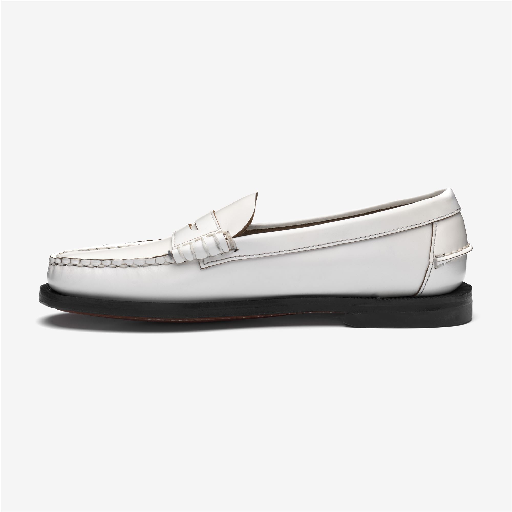 Mocasines de mujer en piel de estilo oficina - Sebago - Blanco Blanco-2