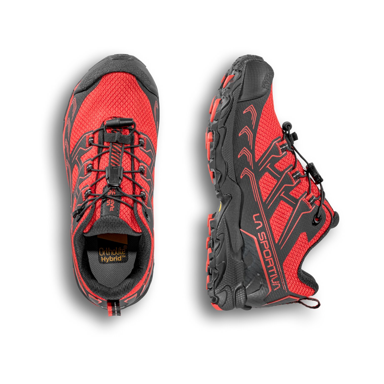 Zapatillas de montaña de niños Ultra Raptor II JR Goretex La Sportiva - Rojo / Gris Rojo / Gris-4
