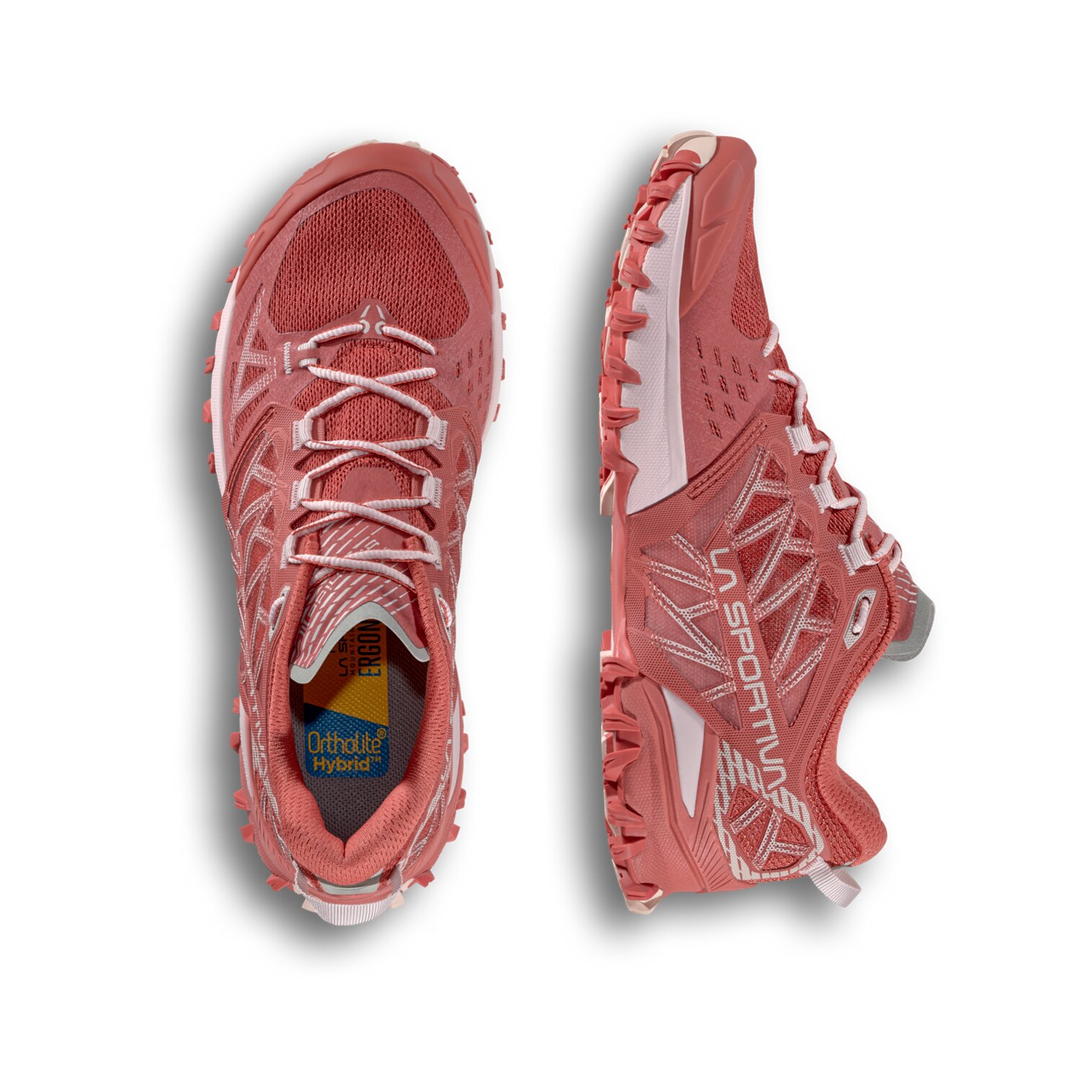 Imagen 4 de Zapatillas de Trail Running de mujer Bushido III La Sportiva - Rojo / Blanco Rojo / Blanco
