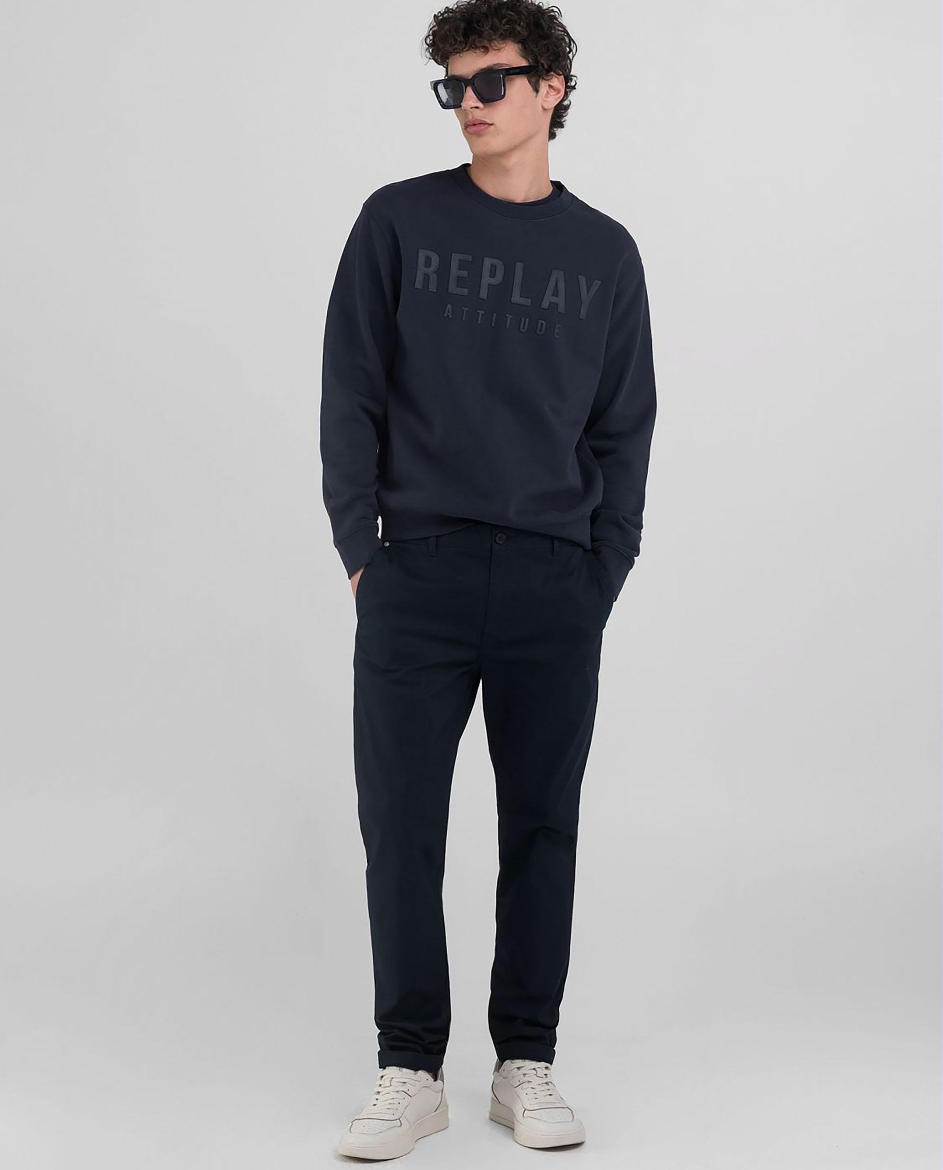 Imagen 0 de Chino de hombre relaxed fit de algodón Azul marino