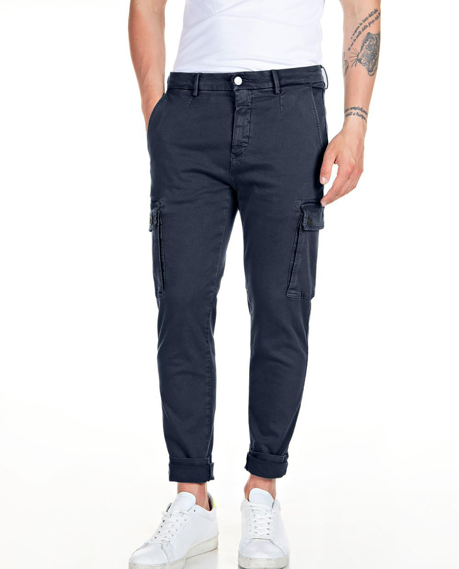 Replay - Pantalón cargo de hombre slim fit con dos bolsillos franceses.