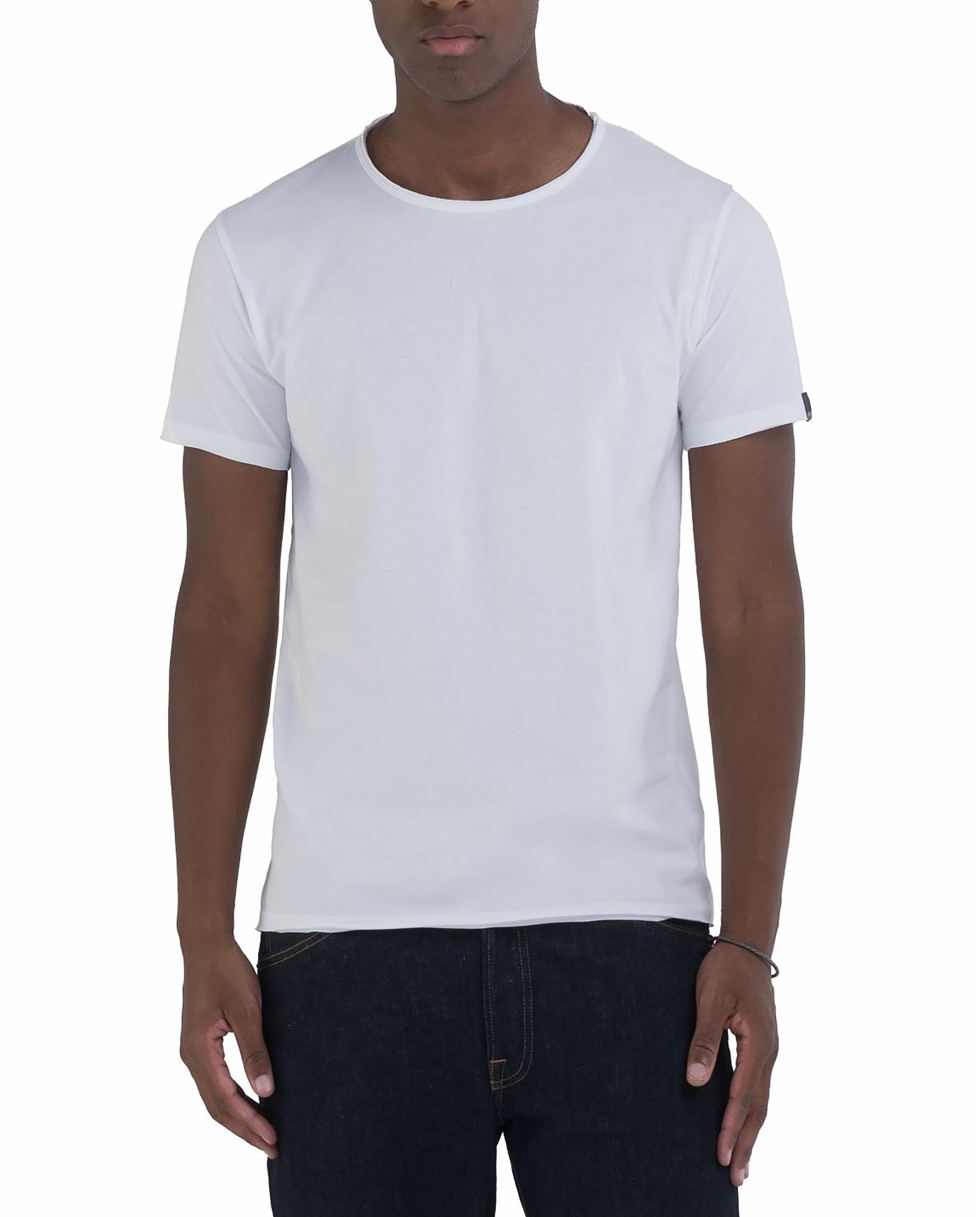 Imagen 0 de Camiseta de hombre de algodón de manga corta Blanco