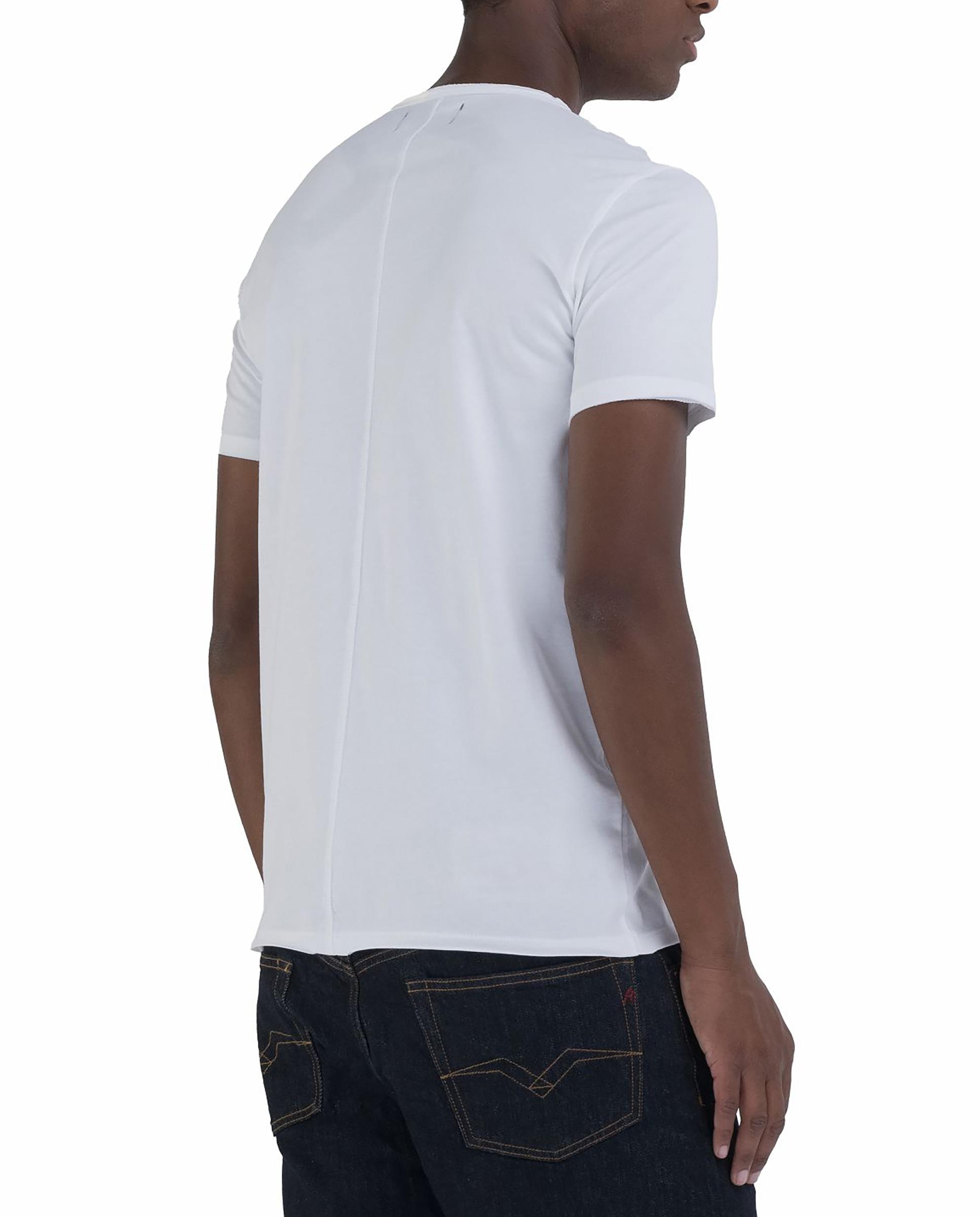 Camiseta de hombre de algodón de manga corta - Replay - Blanco Blanco-2