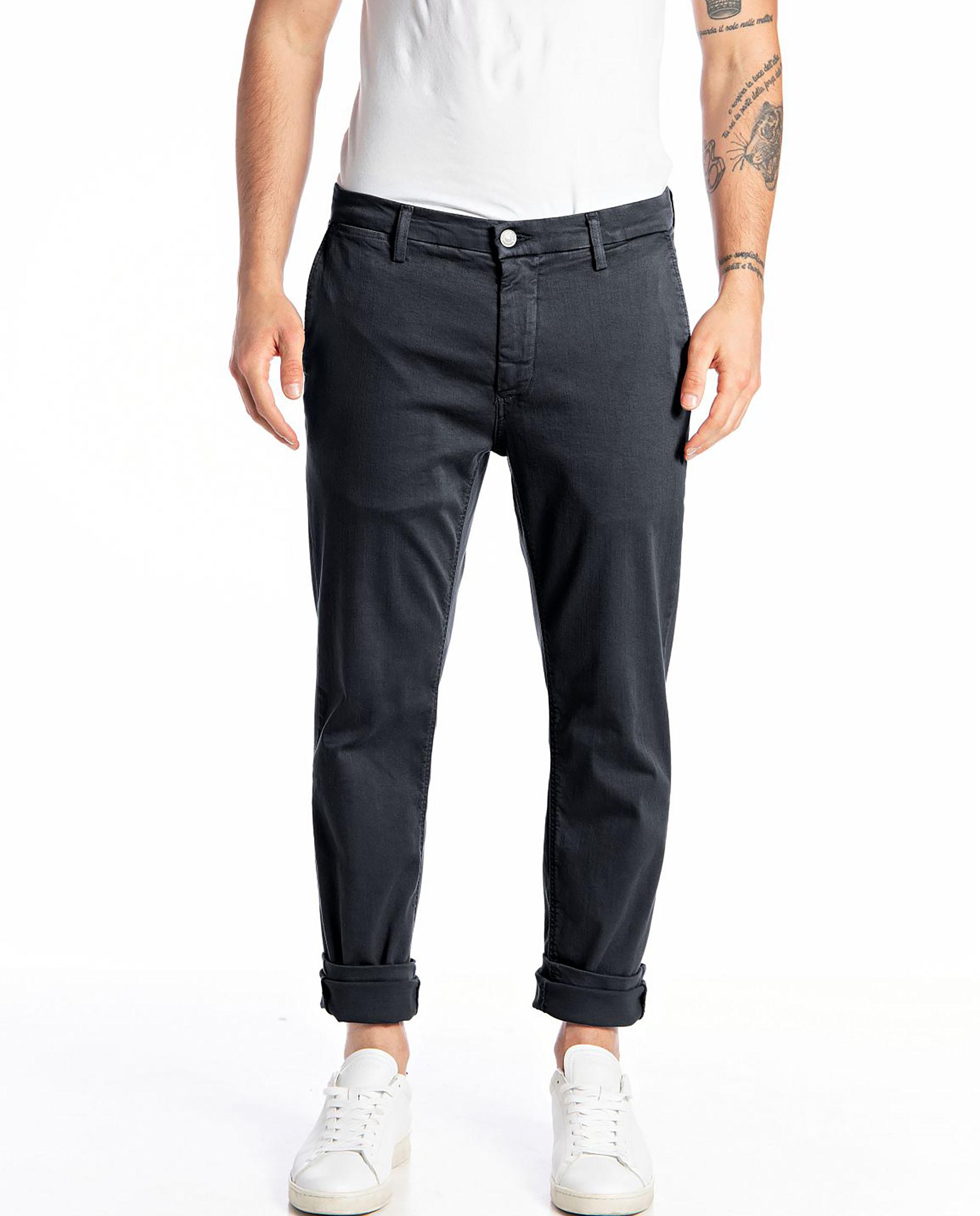 Imagen 0 de Chino de hombre slim fit de algodón elástico Negro