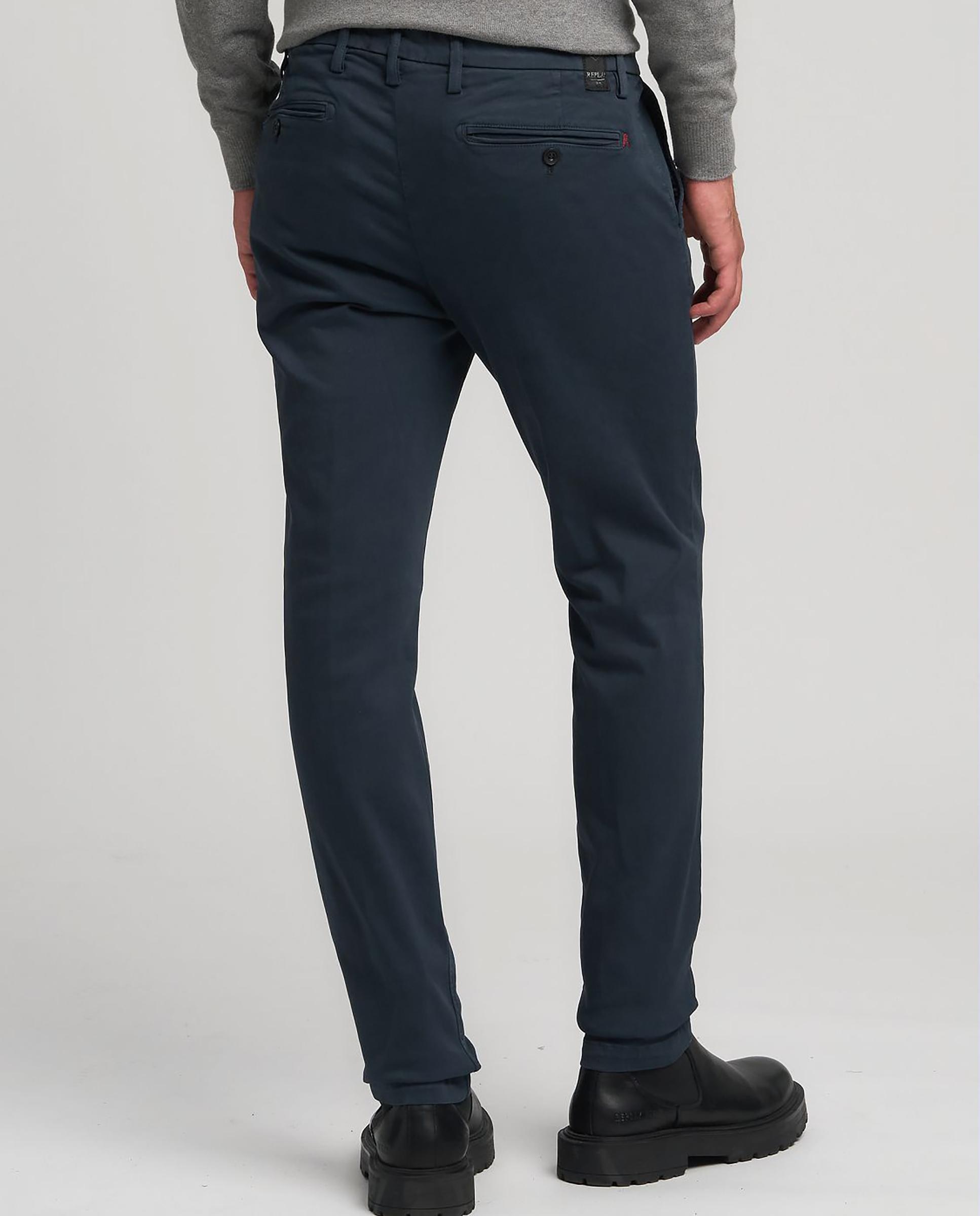 Chinos de hombre slim elásticos - Replay - Azul Azul-3
