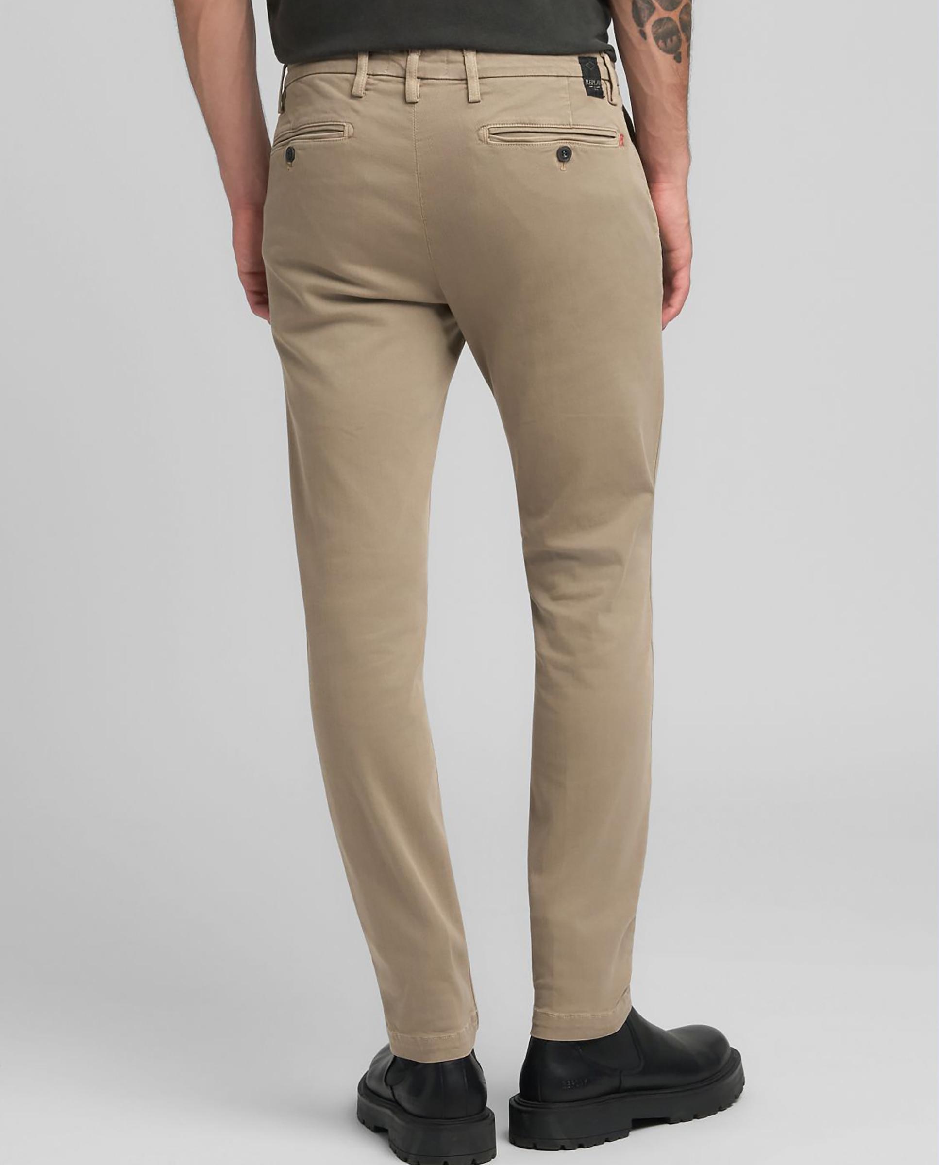 Chinos de hombre slim elásticos - Replay - Beige Beige-3