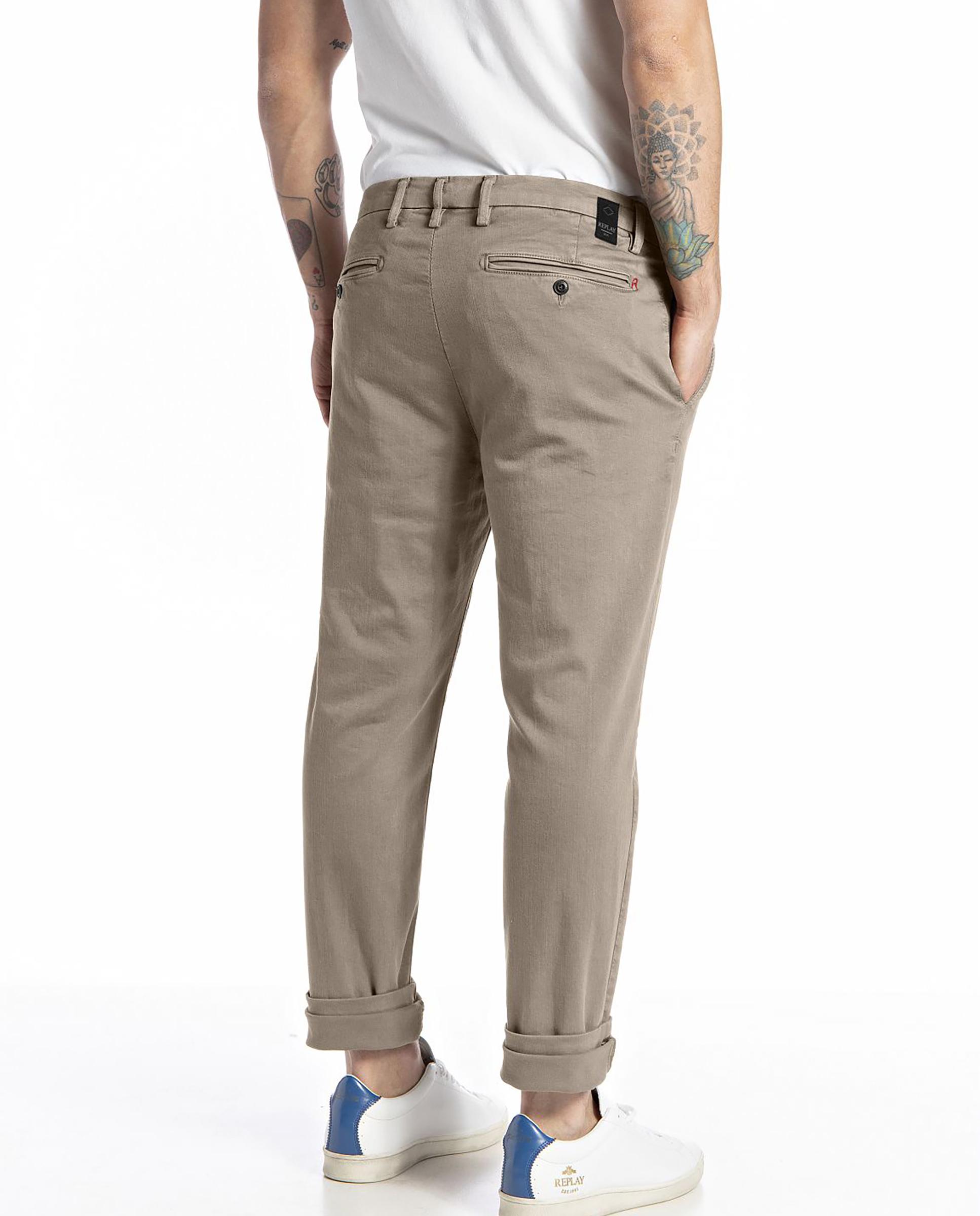 Chinos de hombre slim elásticos - Replay - Beige Beige-2