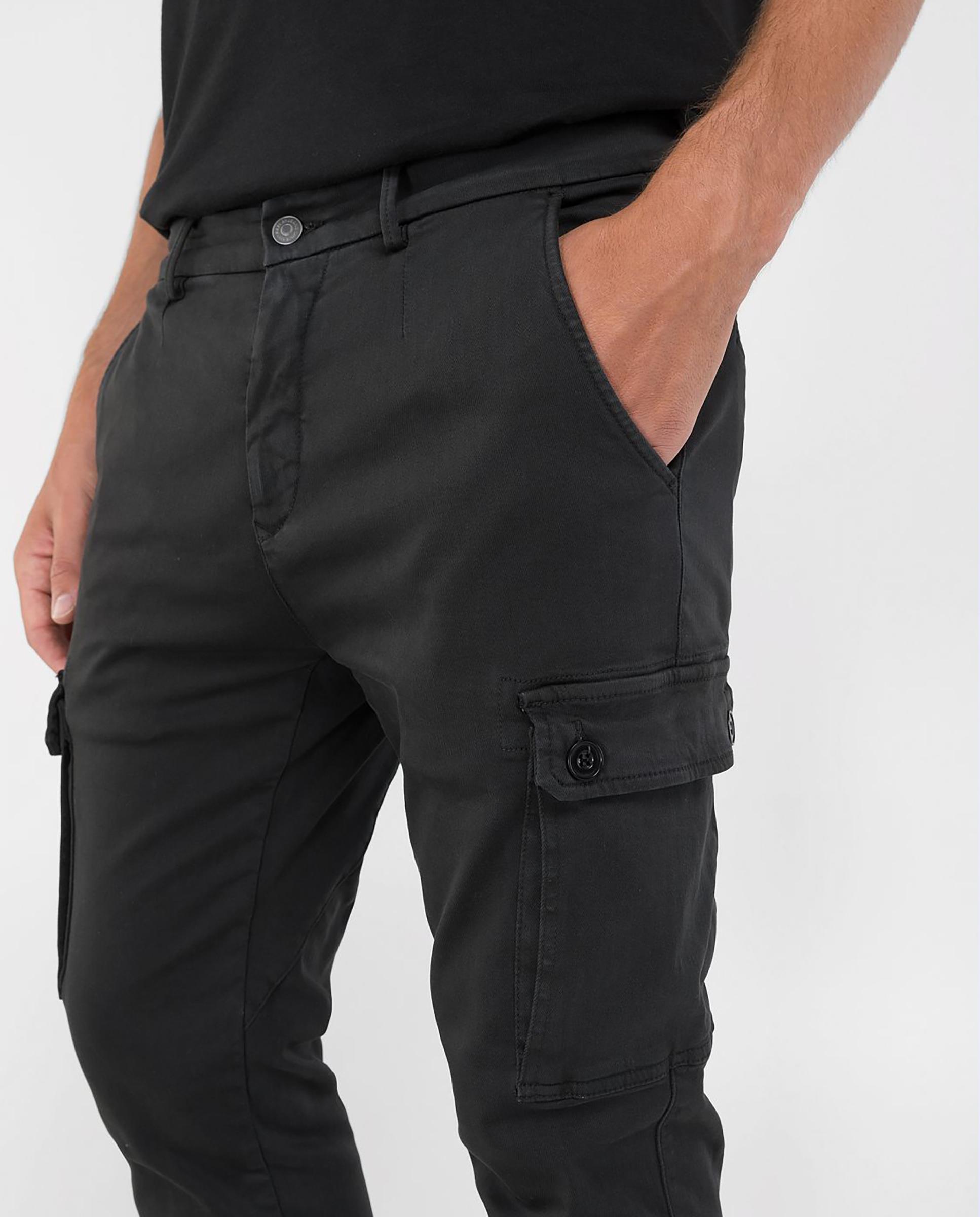 Vaqueros de hombre cargo slim elásticos - Replay - Negro Negro-4