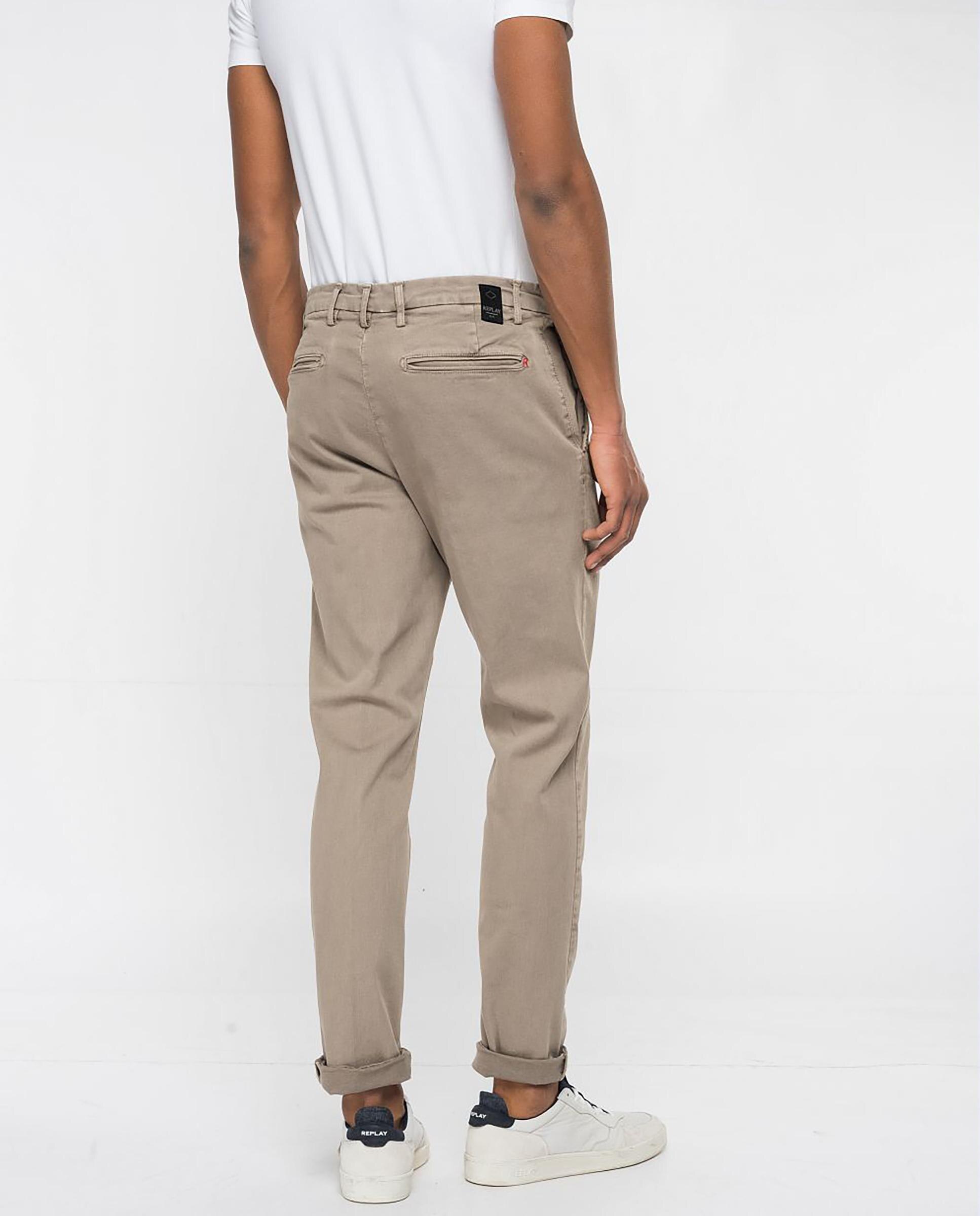 Chinos de hombre regular elásticos - Replay - Beige Beige-2