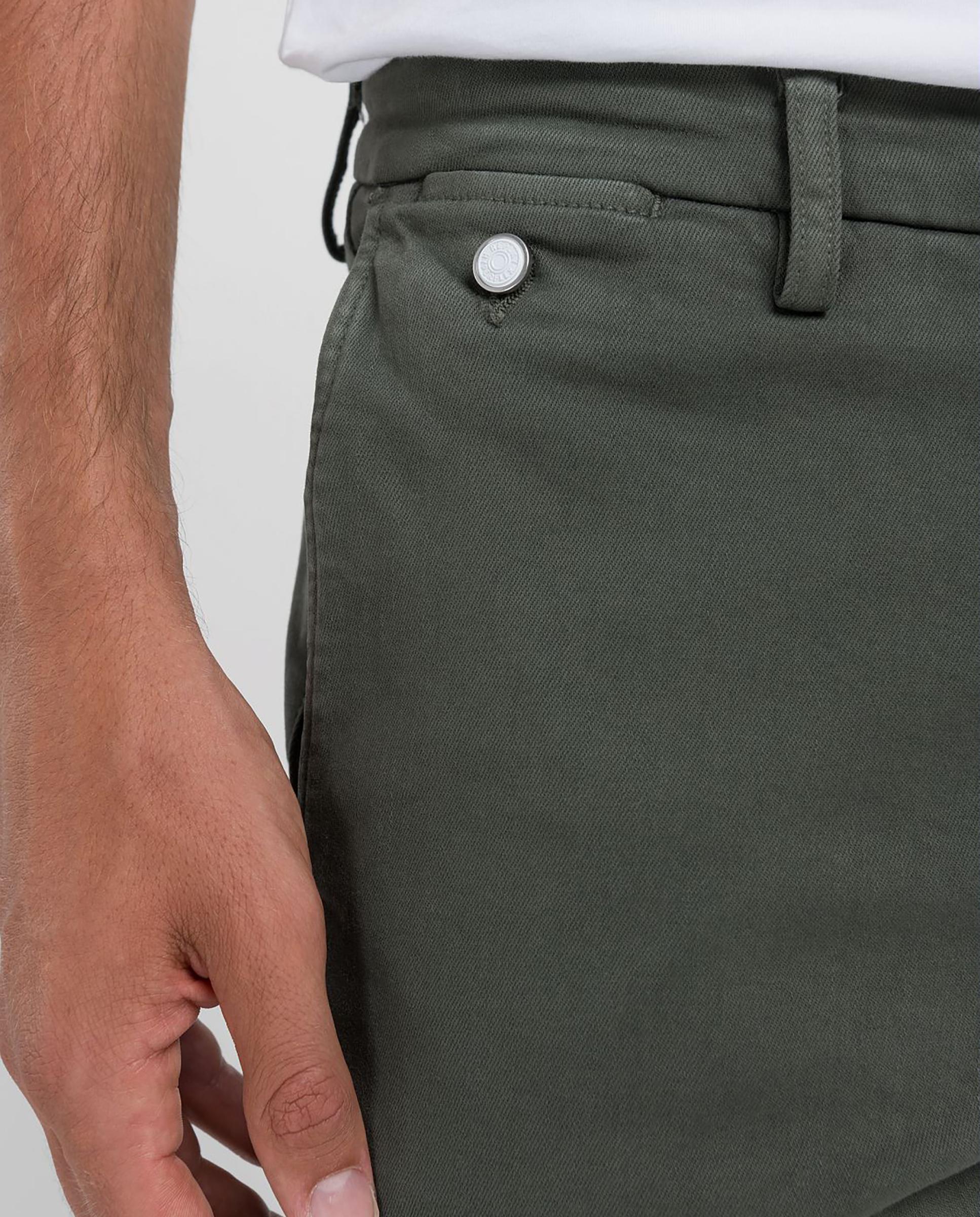 Chinos de hombre regular elásticos - Replay - Verde militar Verde militar-4
