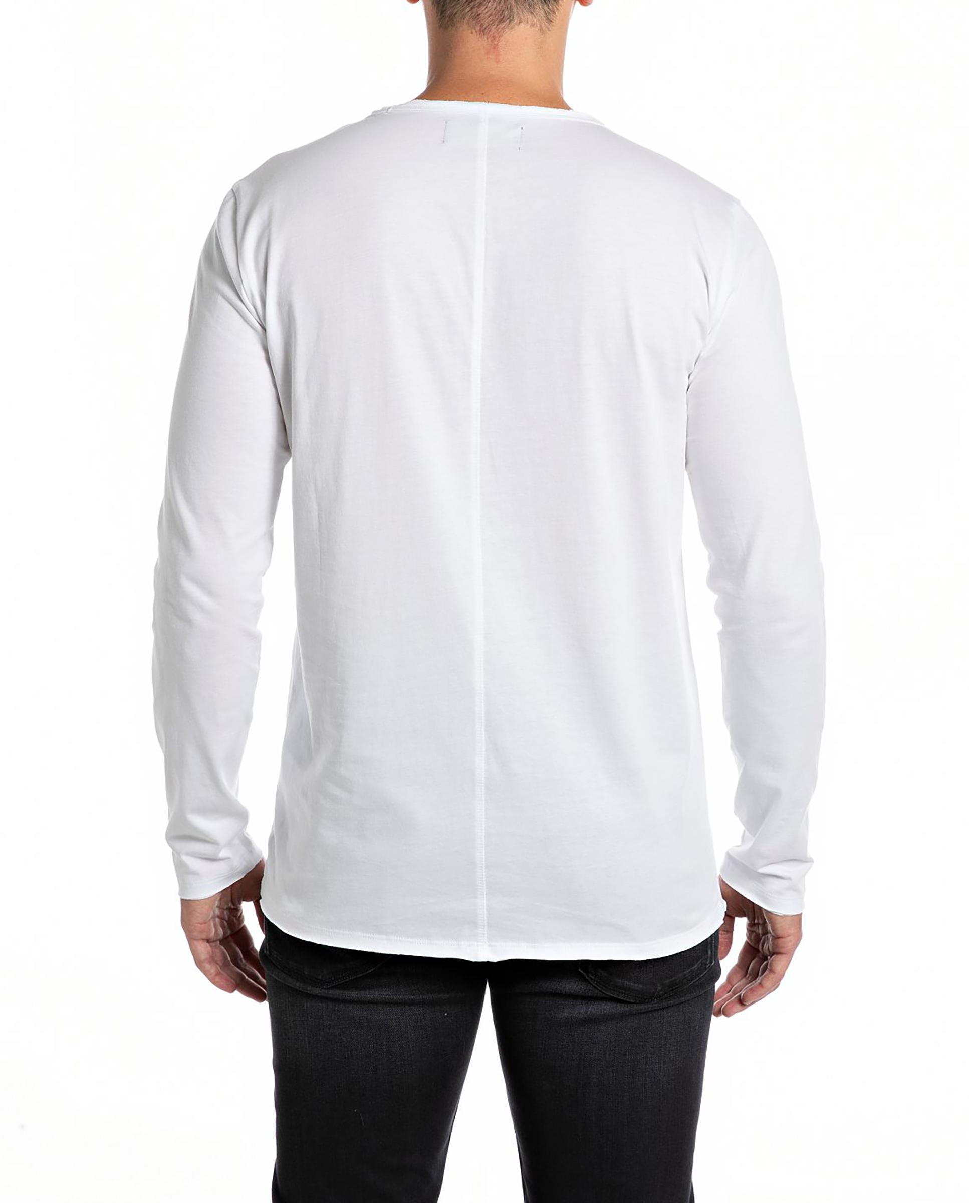 Camiseta de hombre de algodón de manga larga - Replay - Blanco Blanco-2