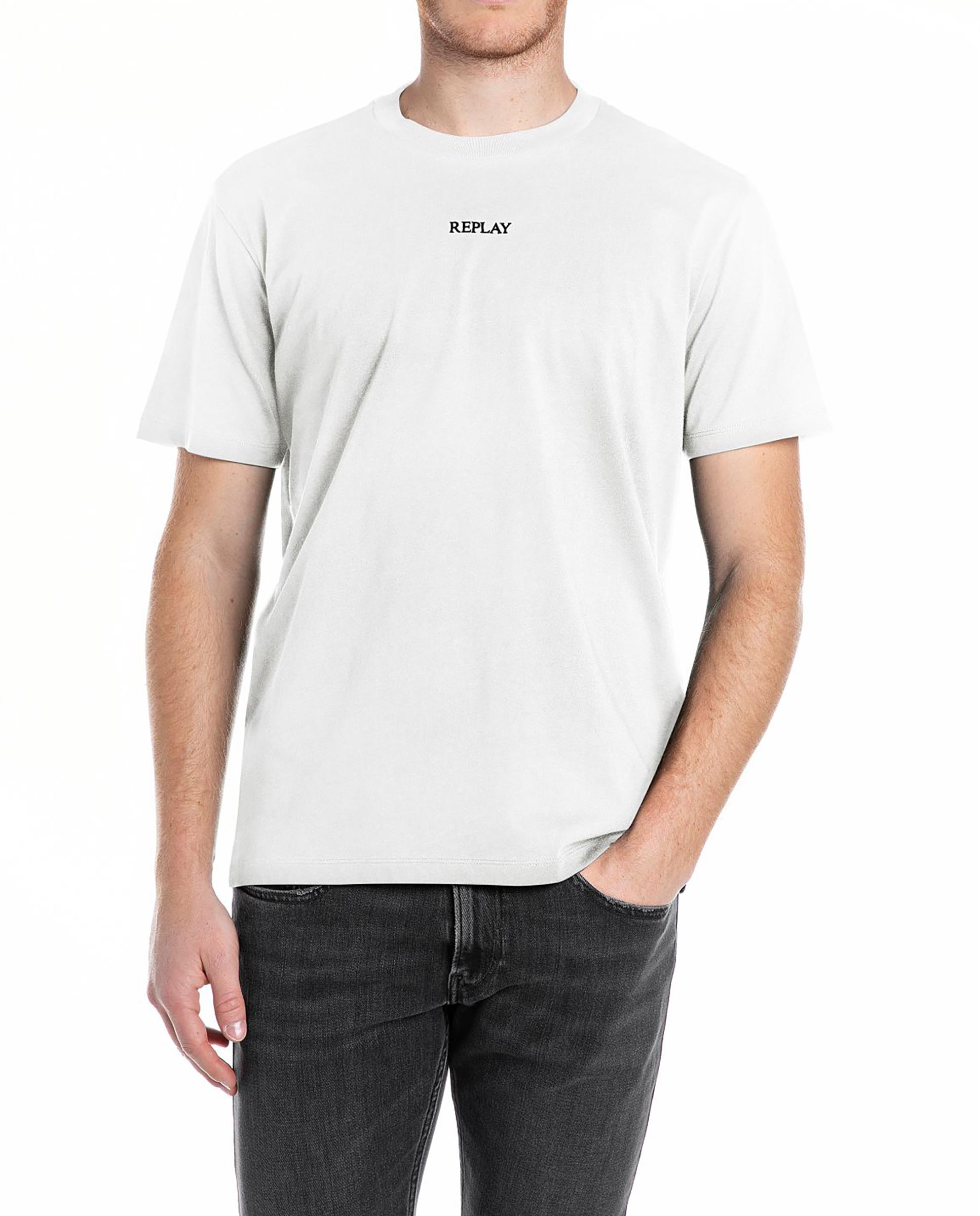Imagen 0 de Camiseta de hombre de algodón de manga corta Blanco