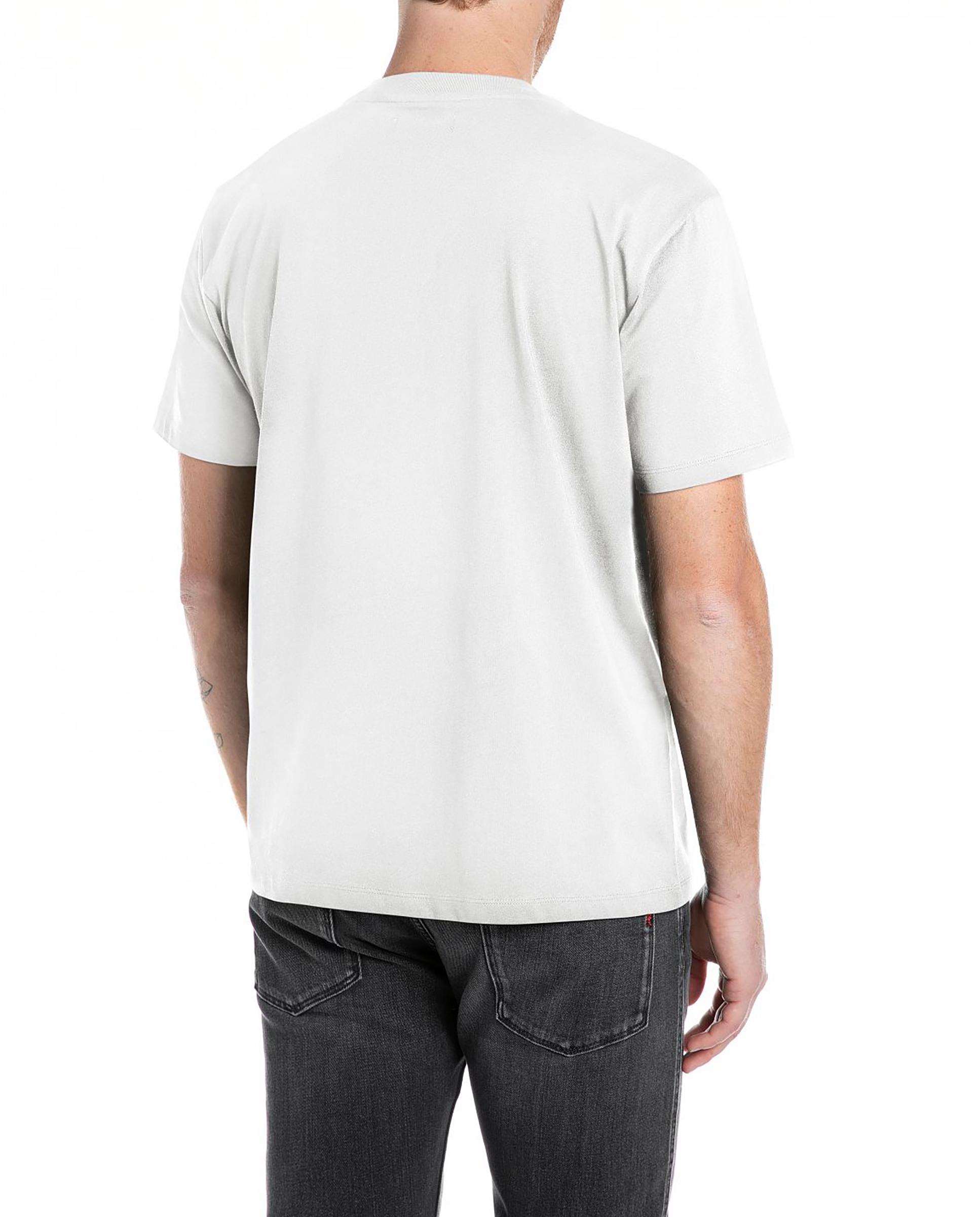 Camiseta de hombre de algodón de manga corta - Replay - Blanco Blanco-2
