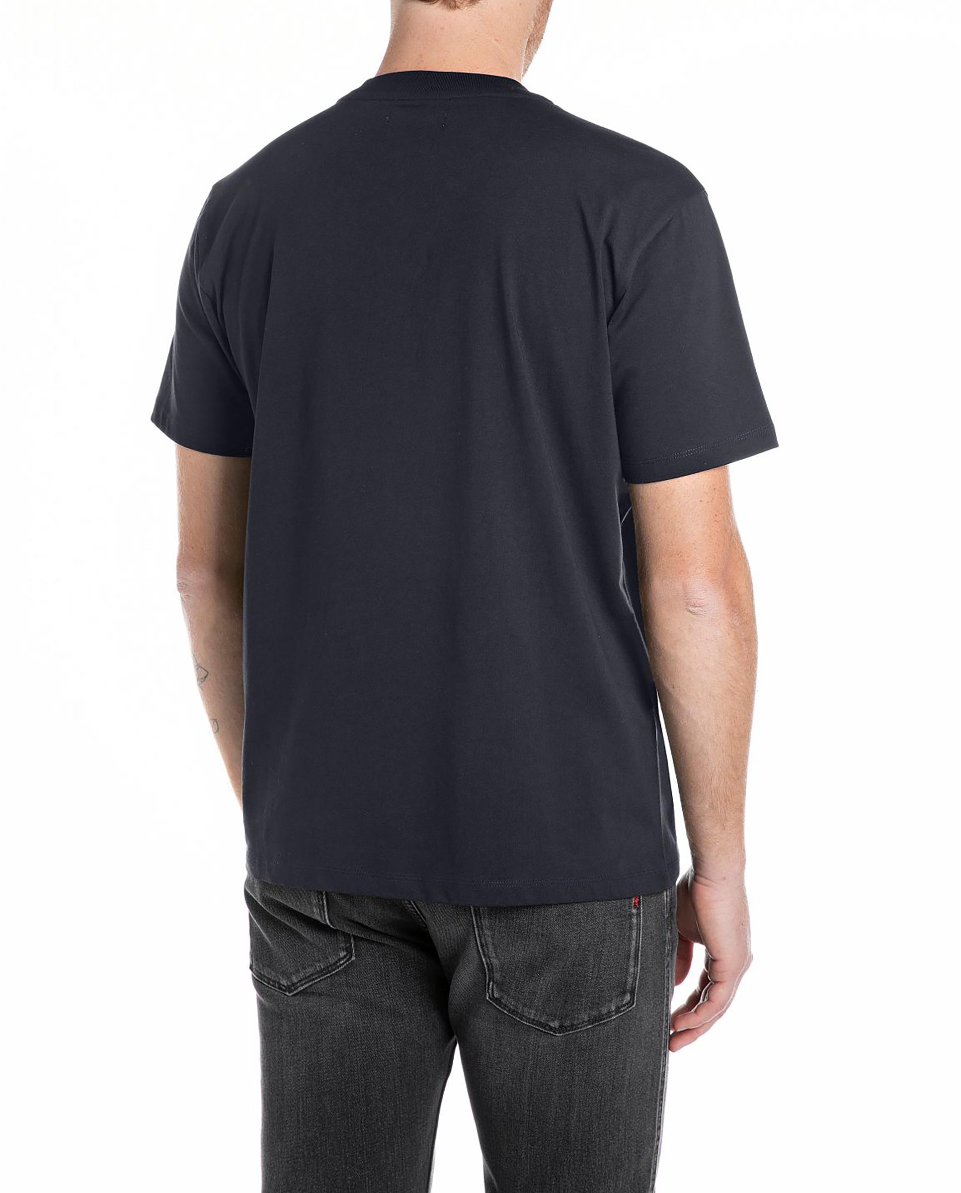 Camiseta de hombre de algodón de manga corta - Replay - Azul marino Azul marino-2